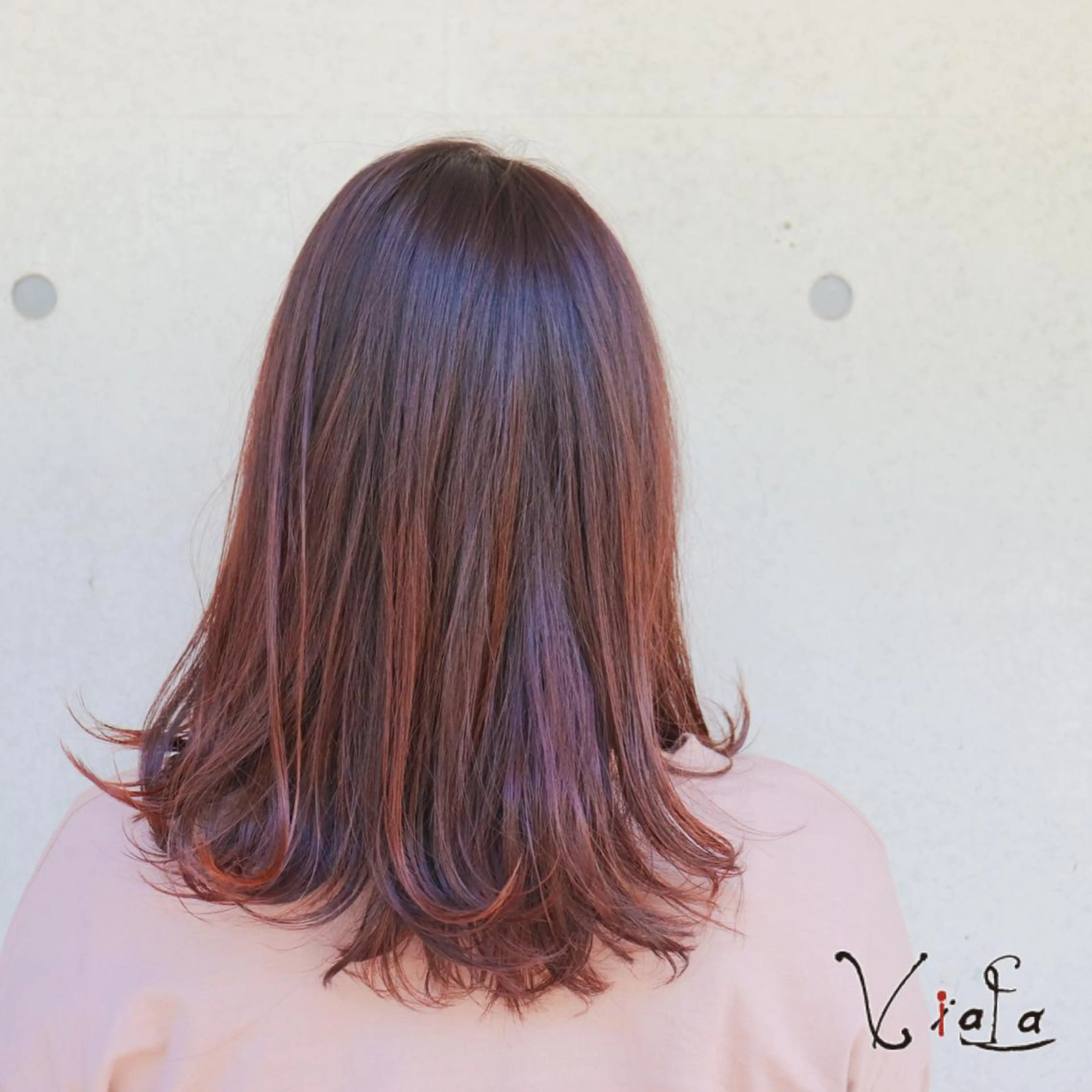 ミディアム カラー ピンクカラー ViaLa Hair 🌈すずきたくむ✂︎のヘアスタイル