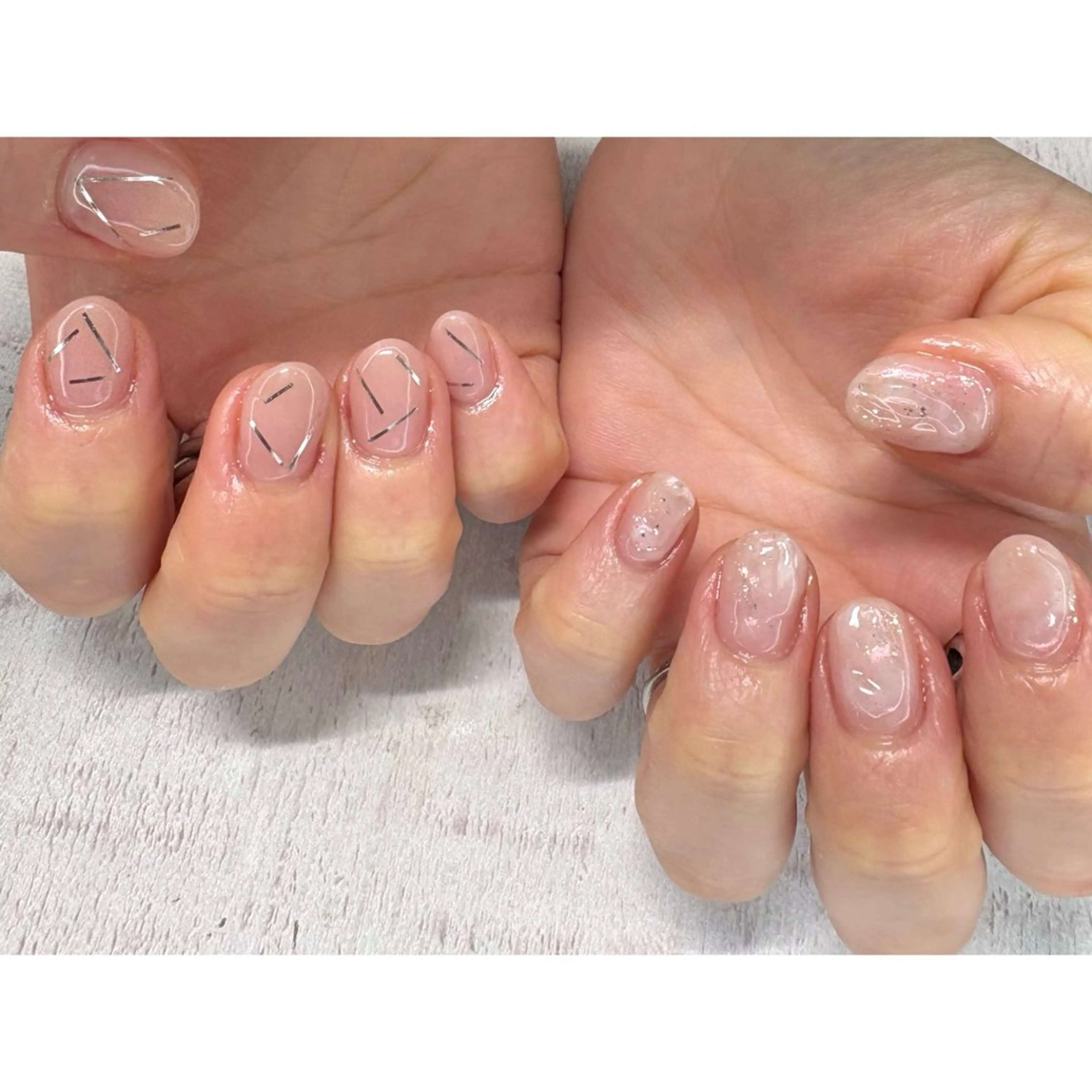 ネイル ハンドネイル 𖡼 yumenoのネイルデザイン