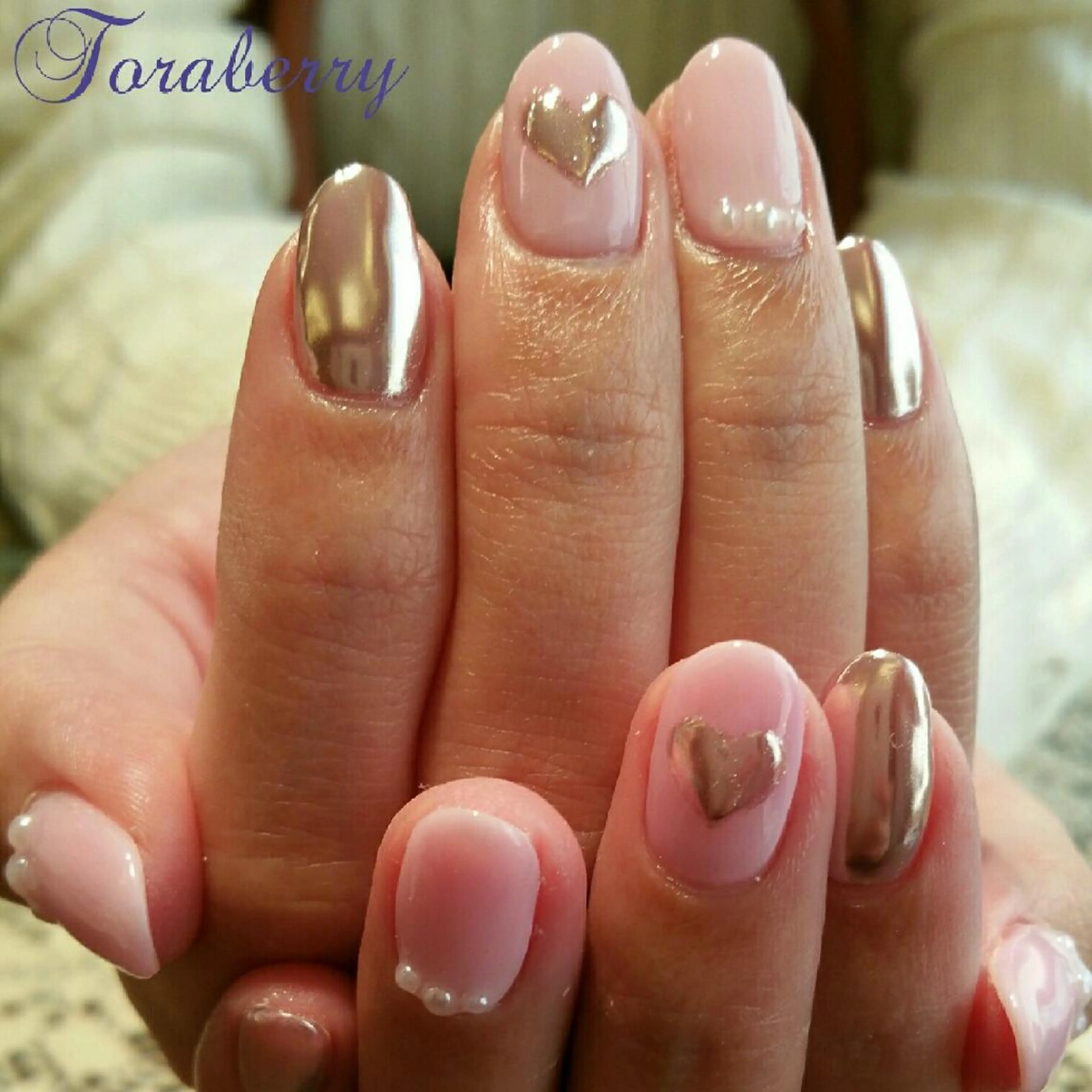 ネイル ミラーネイル 持ち込み ネイリスト なつみのネイルデザイン