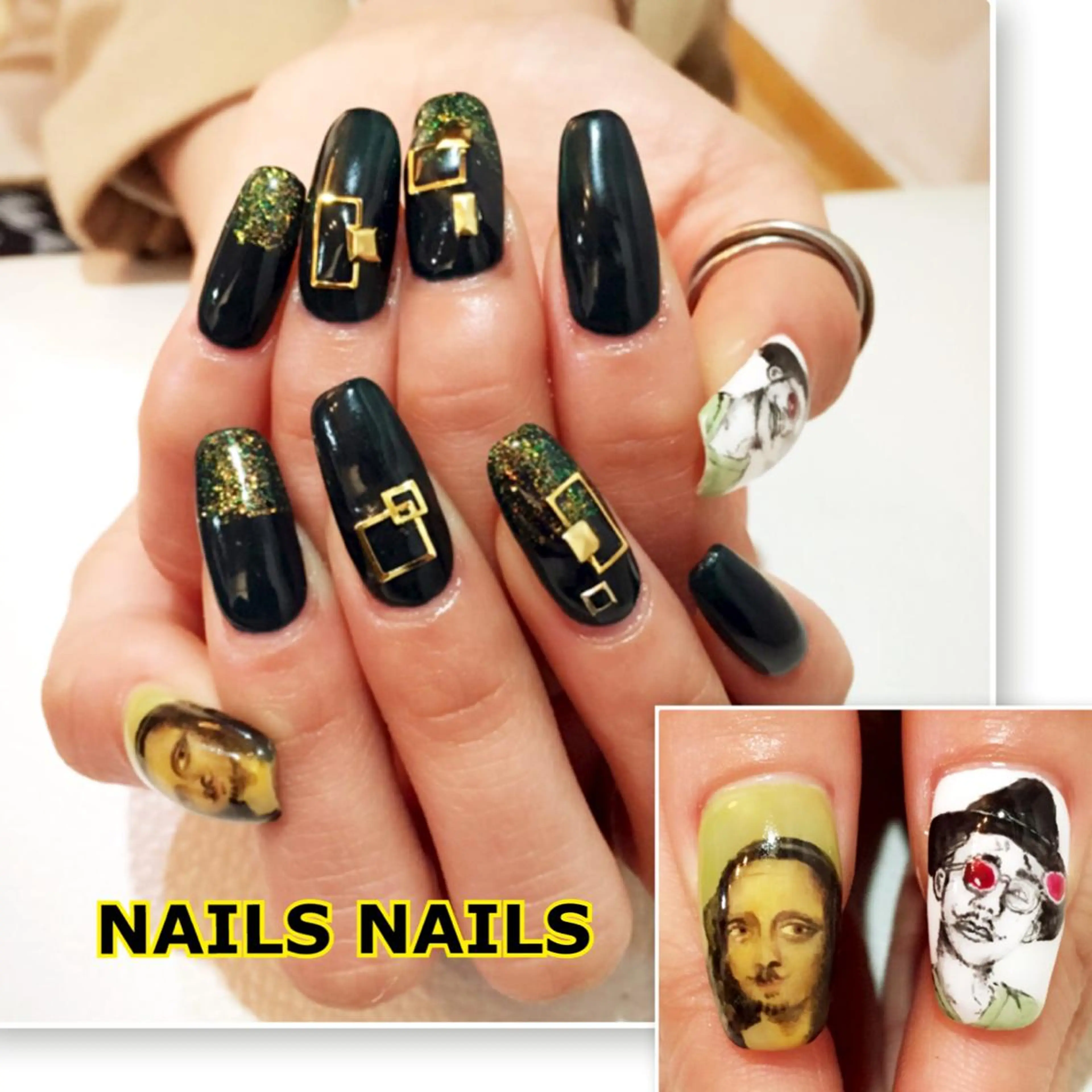 ネイル 長さ出し ジェルネイル グリーン NAILSNAILS ERIKAのネイルデザイン