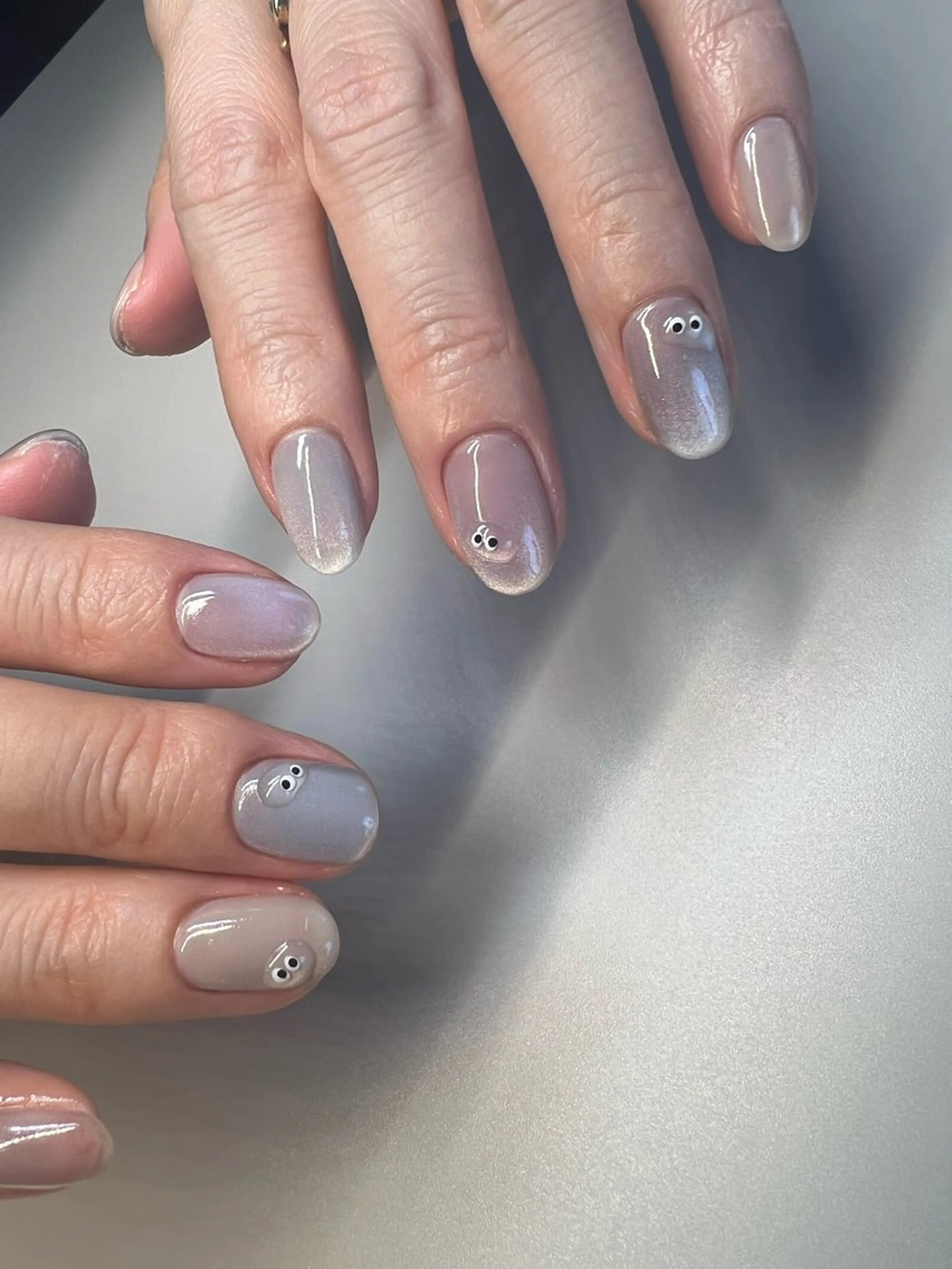 🩵オフなし🩵ジェルシンプル7000円 色変え•マグネット•ミラー可 ケア込の写真