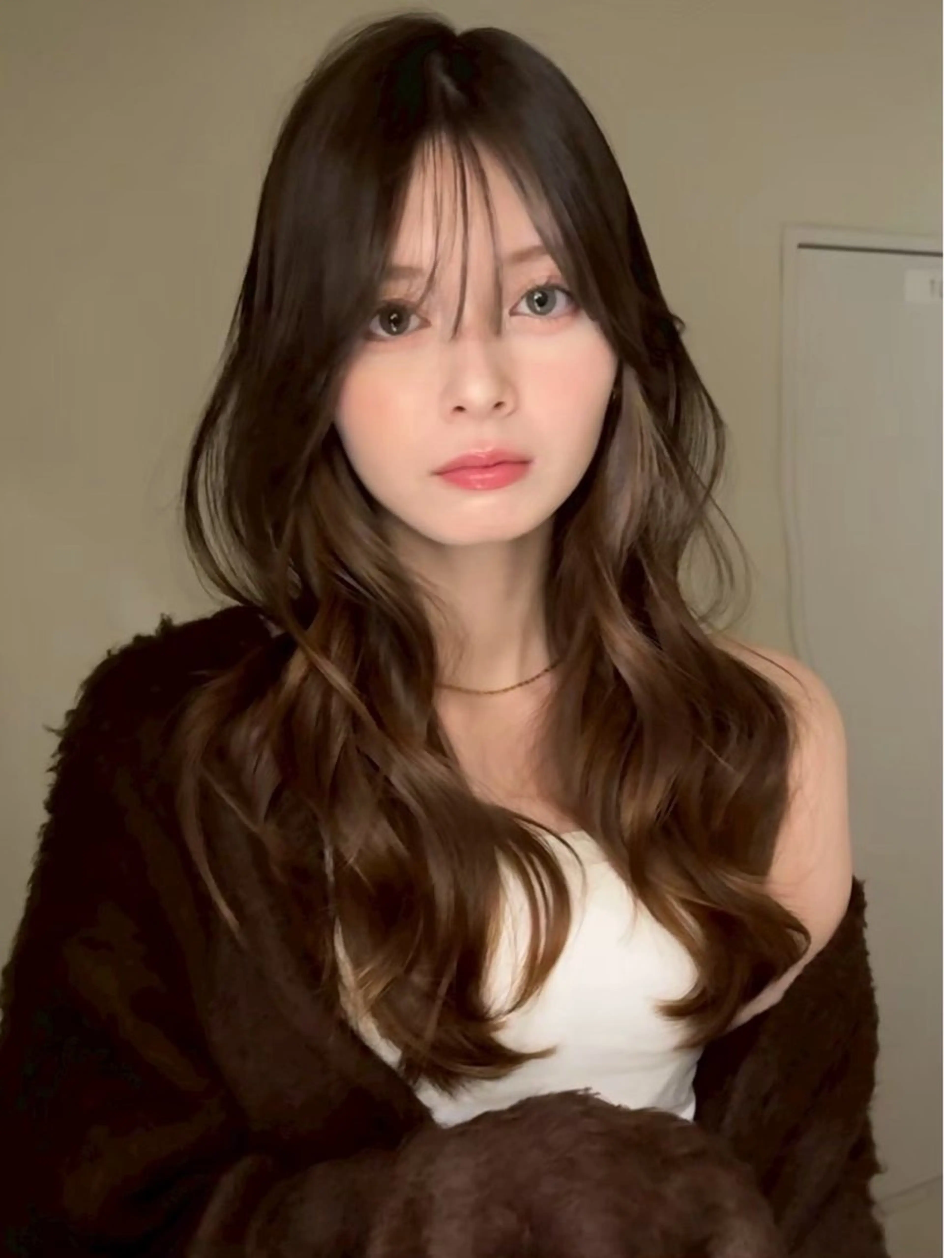 ロング カット ヘアカラー トリートメント Amaretto かなのヘアスタイル