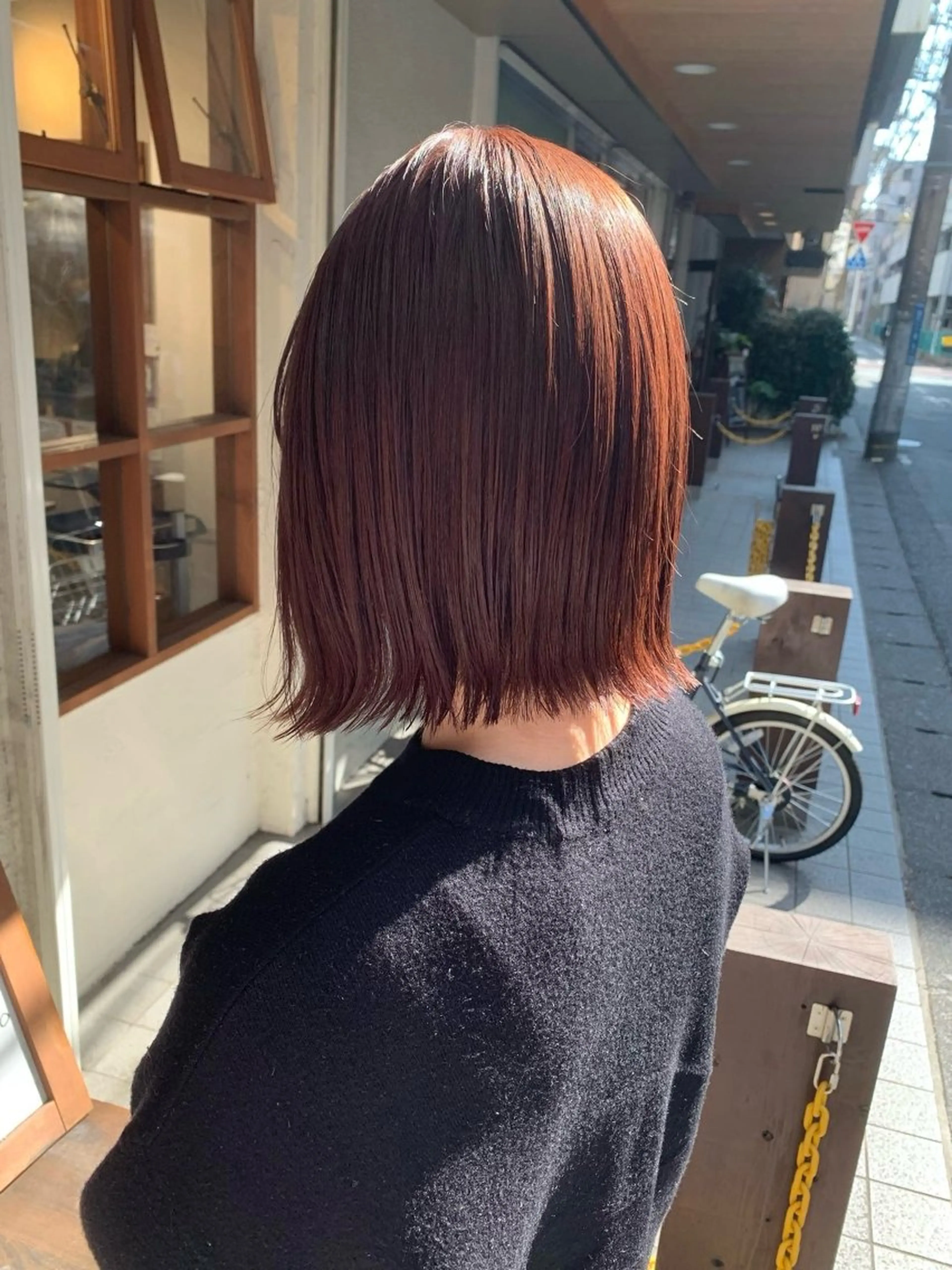 ミディアム カラー ミディアムパーマ ハイライトカラー インナーカラー ハイライト 髪質改善 カット ヘアカラー トリートメント 透明感カラー/ボブ /佐藤伶のヘアスタイル