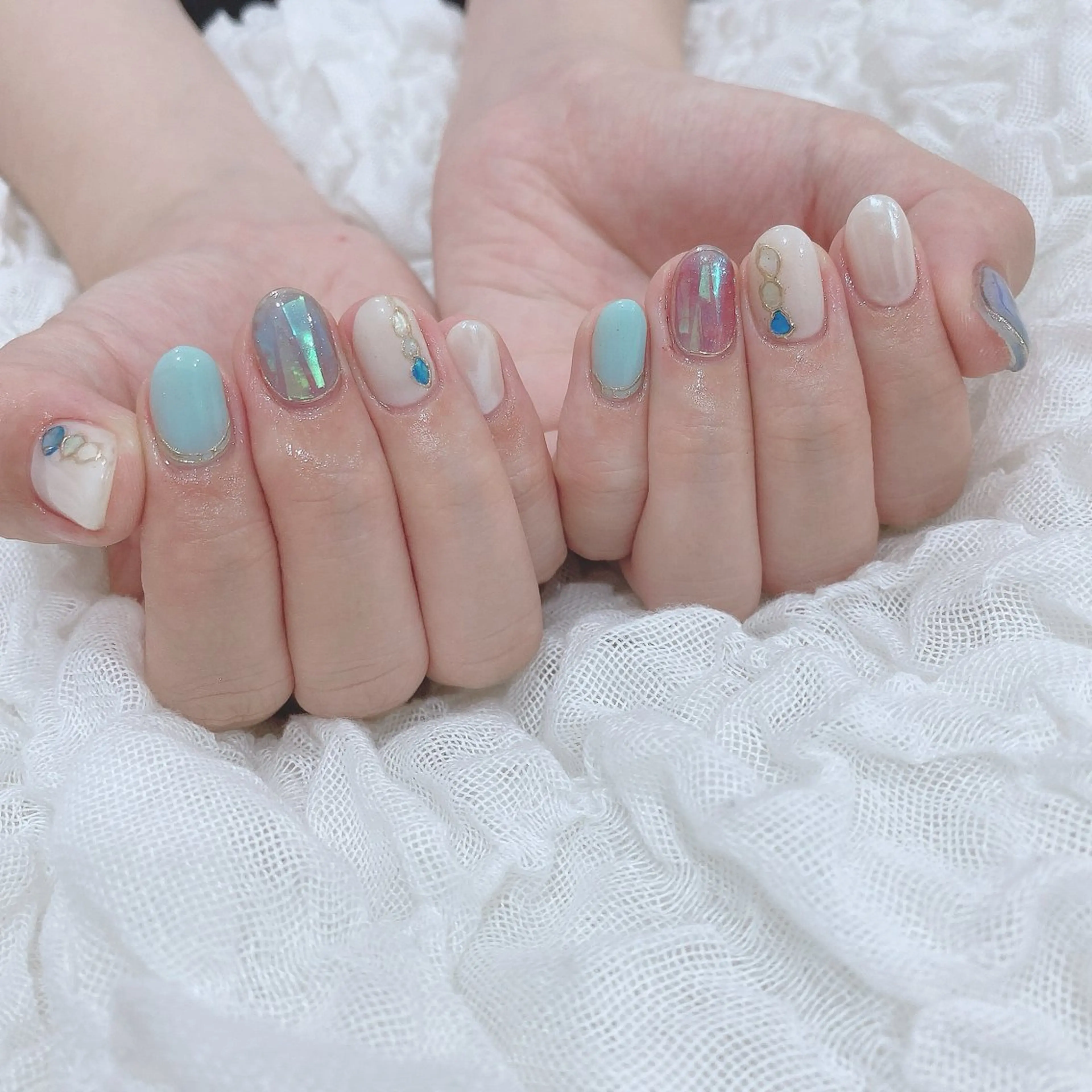 ネイル ミラーネイル ハンドネイル SOL NAILのネイルデザイン