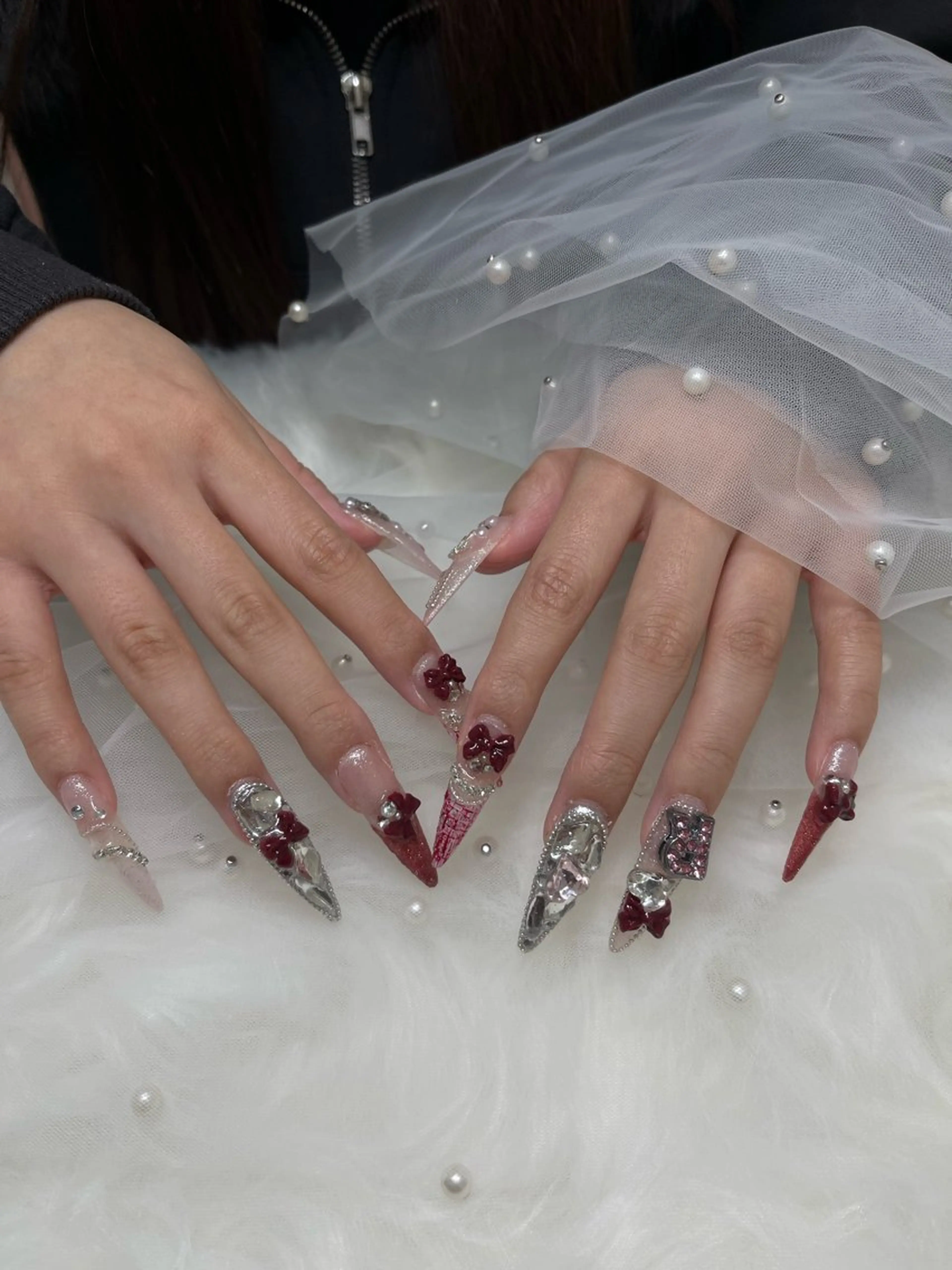 ⋆⸜スカルプ⸝⋆ゴテゴテデザイン10本⭐︎やり放題コース¥16800→¥8400の写真