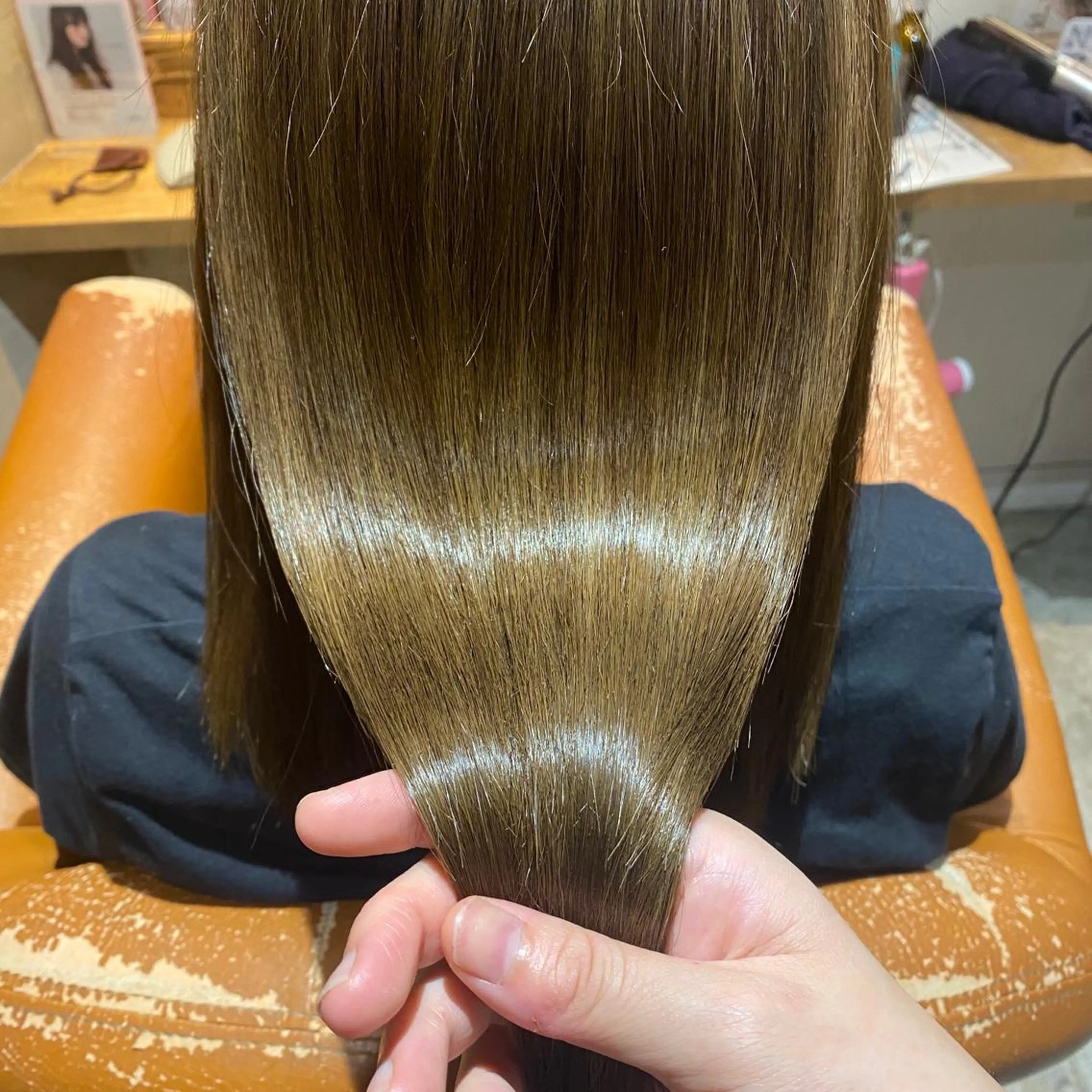 ミディアム カラー 髪質改善×矯正🫧 韓国ヘアasamiのヘアスタイル