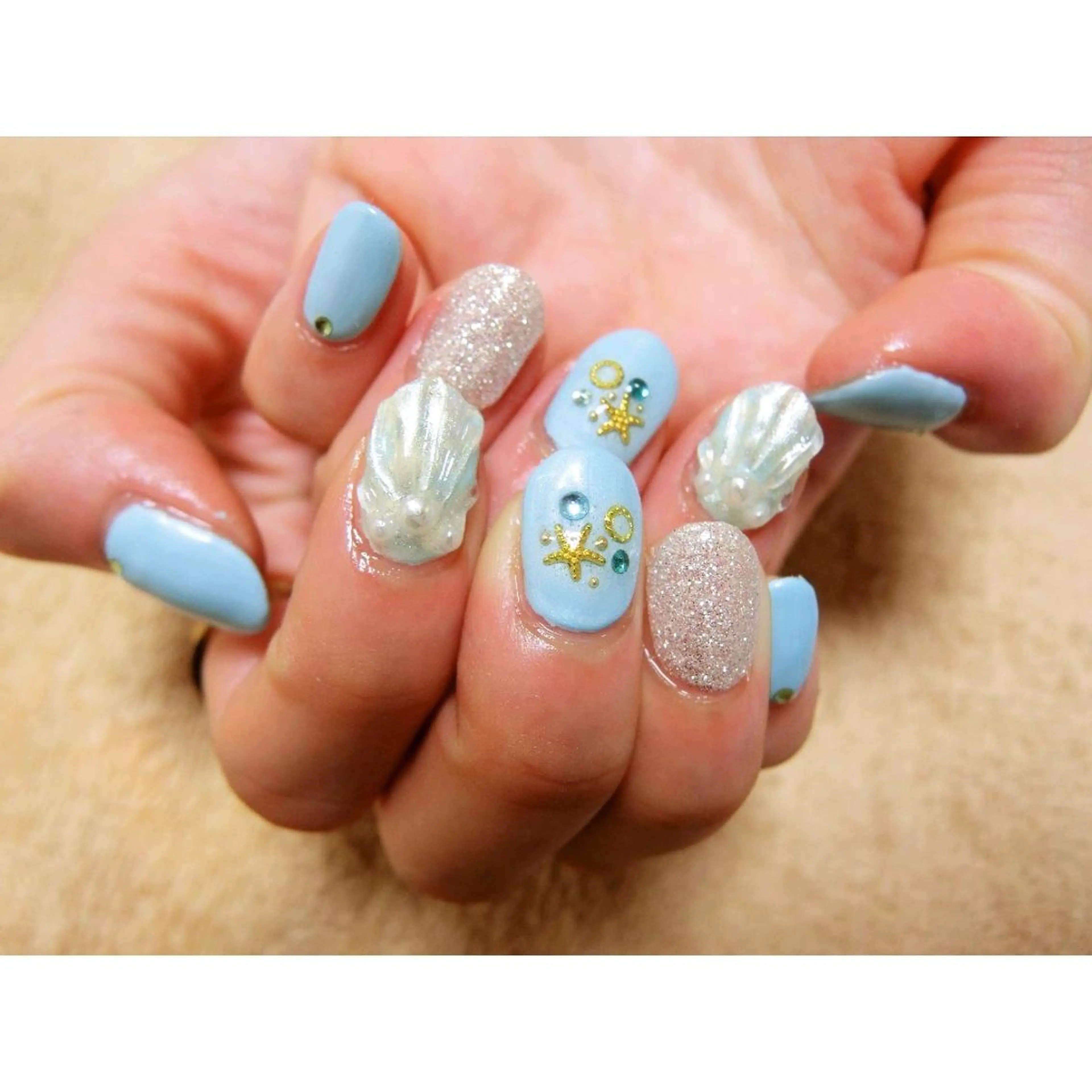 ネイル 痛ネイル/ワンホン/ フィルイン/長さだしのネイルデザイン