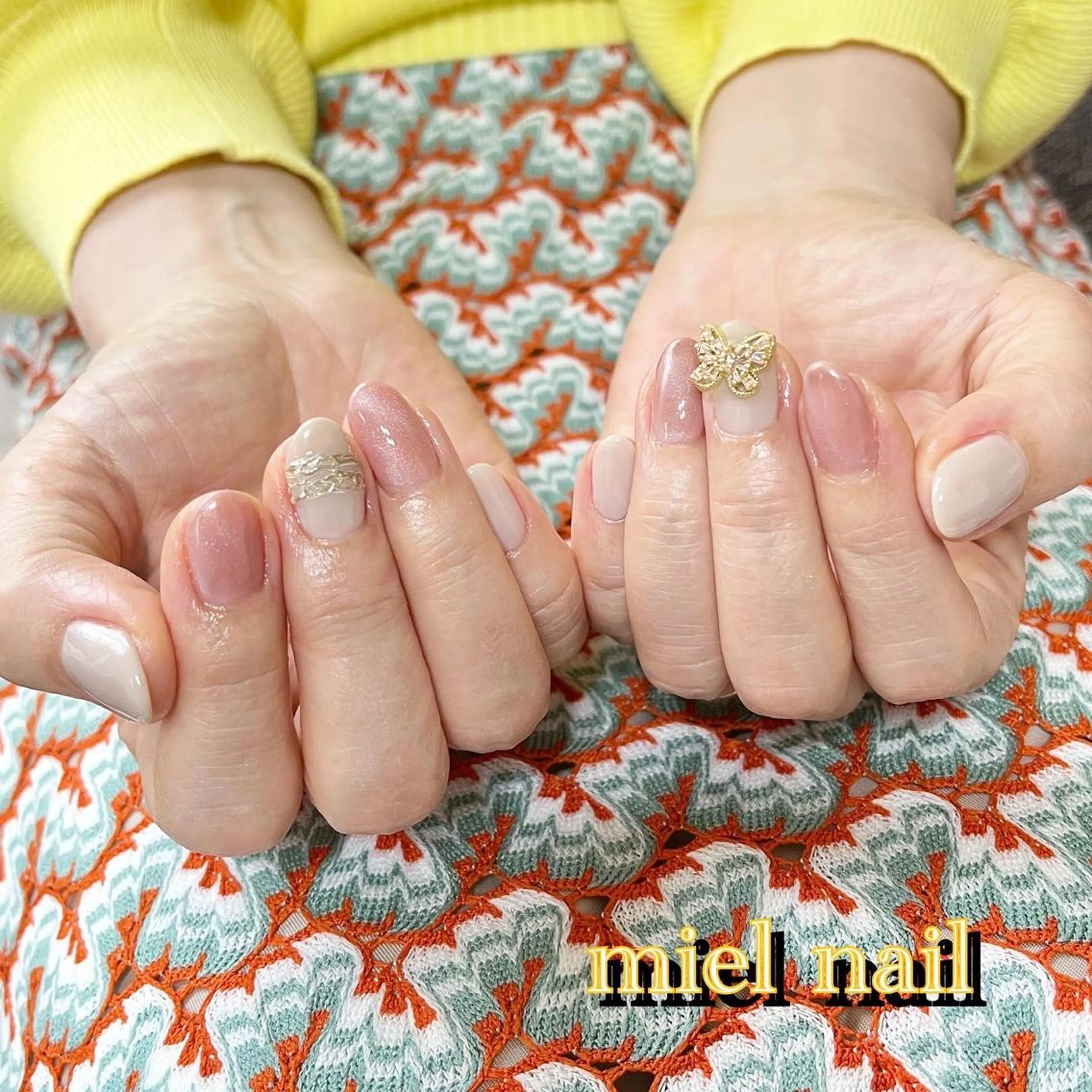 ネイル マグネットネイル ワンカラーネイル ハンドネイル miel nailのネイルデザイン