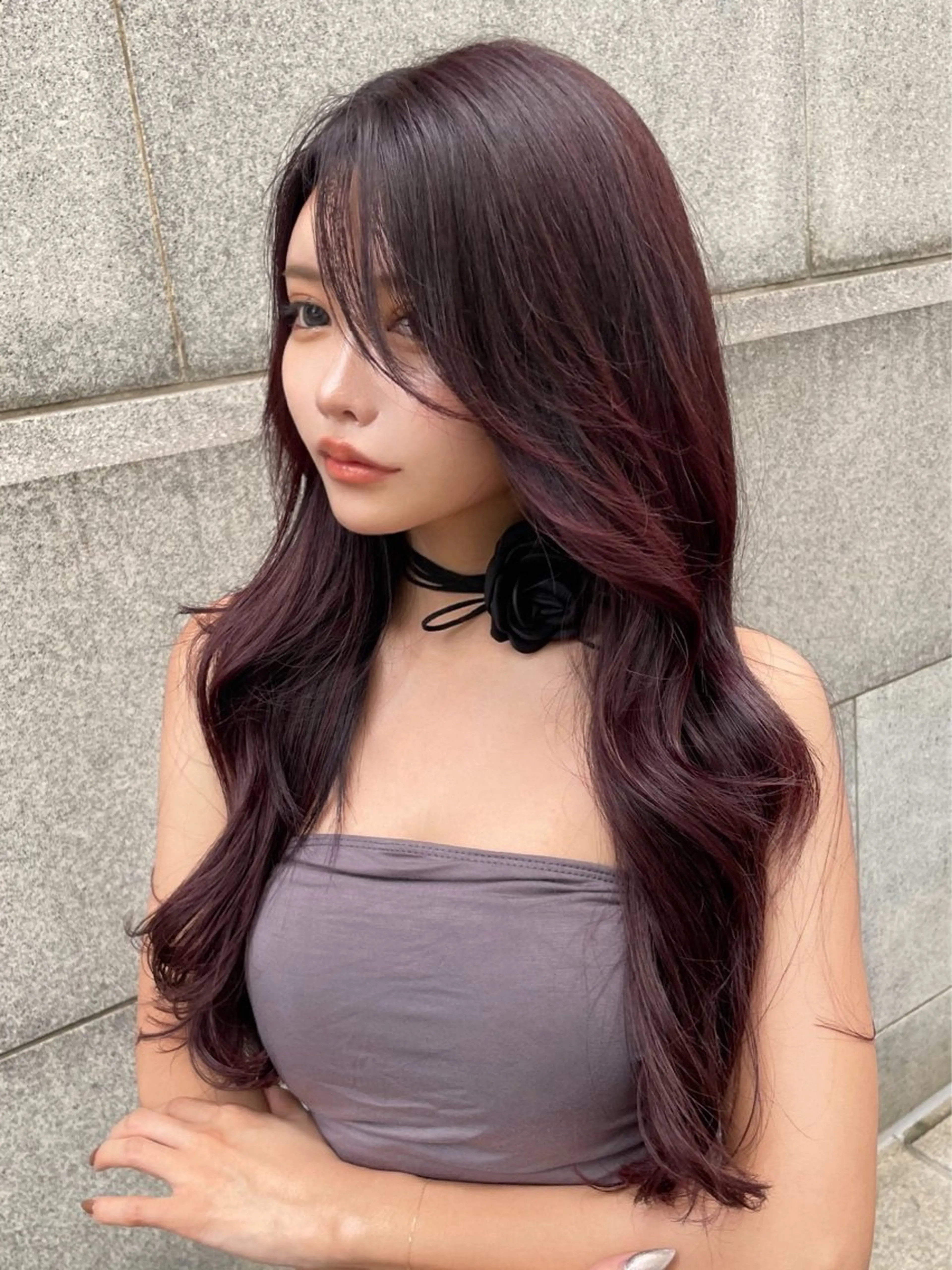 ロング 髪質改善 韓国風ヘア レイヤーカット 縮毛矯正 カット 縮毛矯正 トリートメント 美髪縮毛矯正🤍 髪質改善/Shinaのヘアスタイル