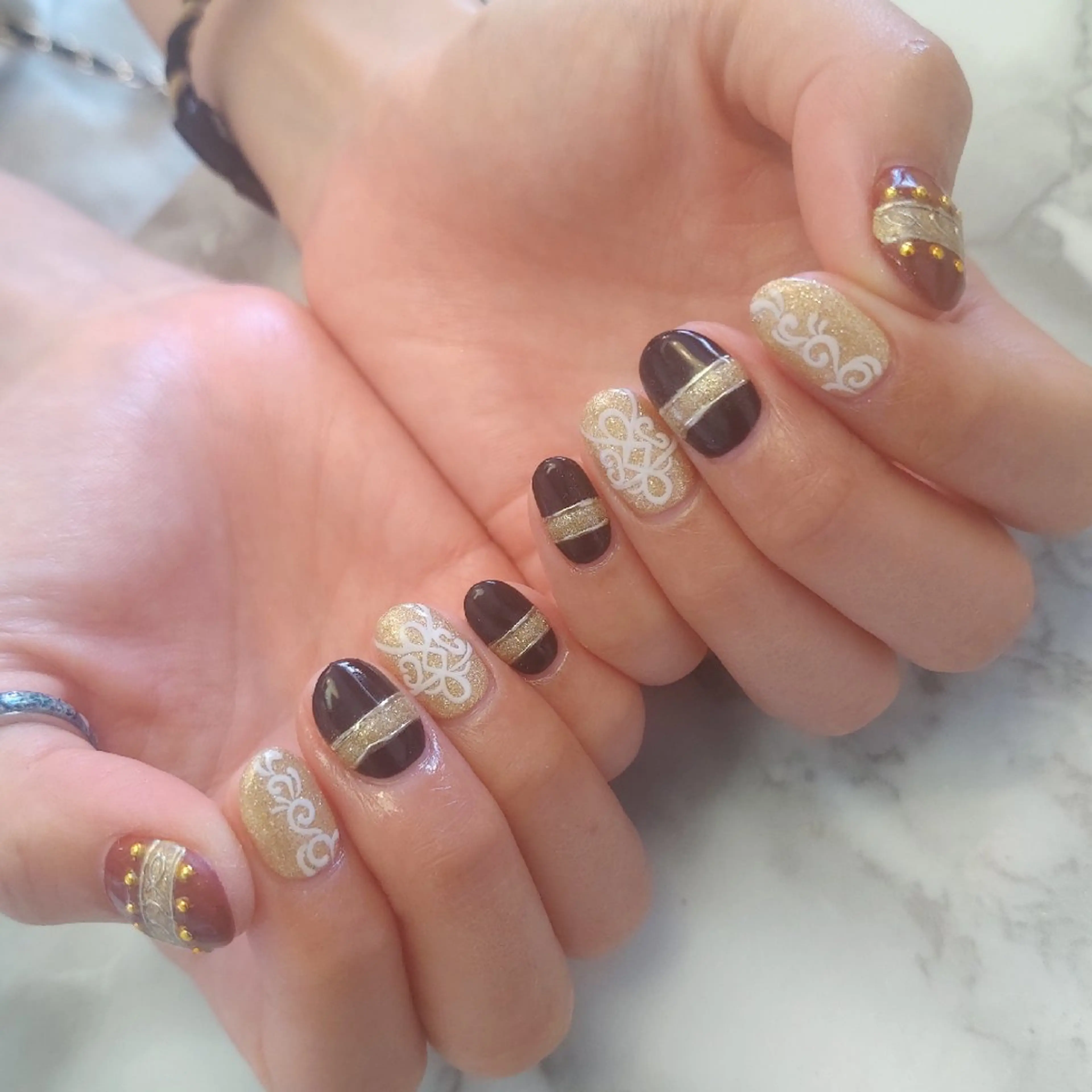 ネイル 冬ネイル ジェヌインネイル 河内のネイルデザイン