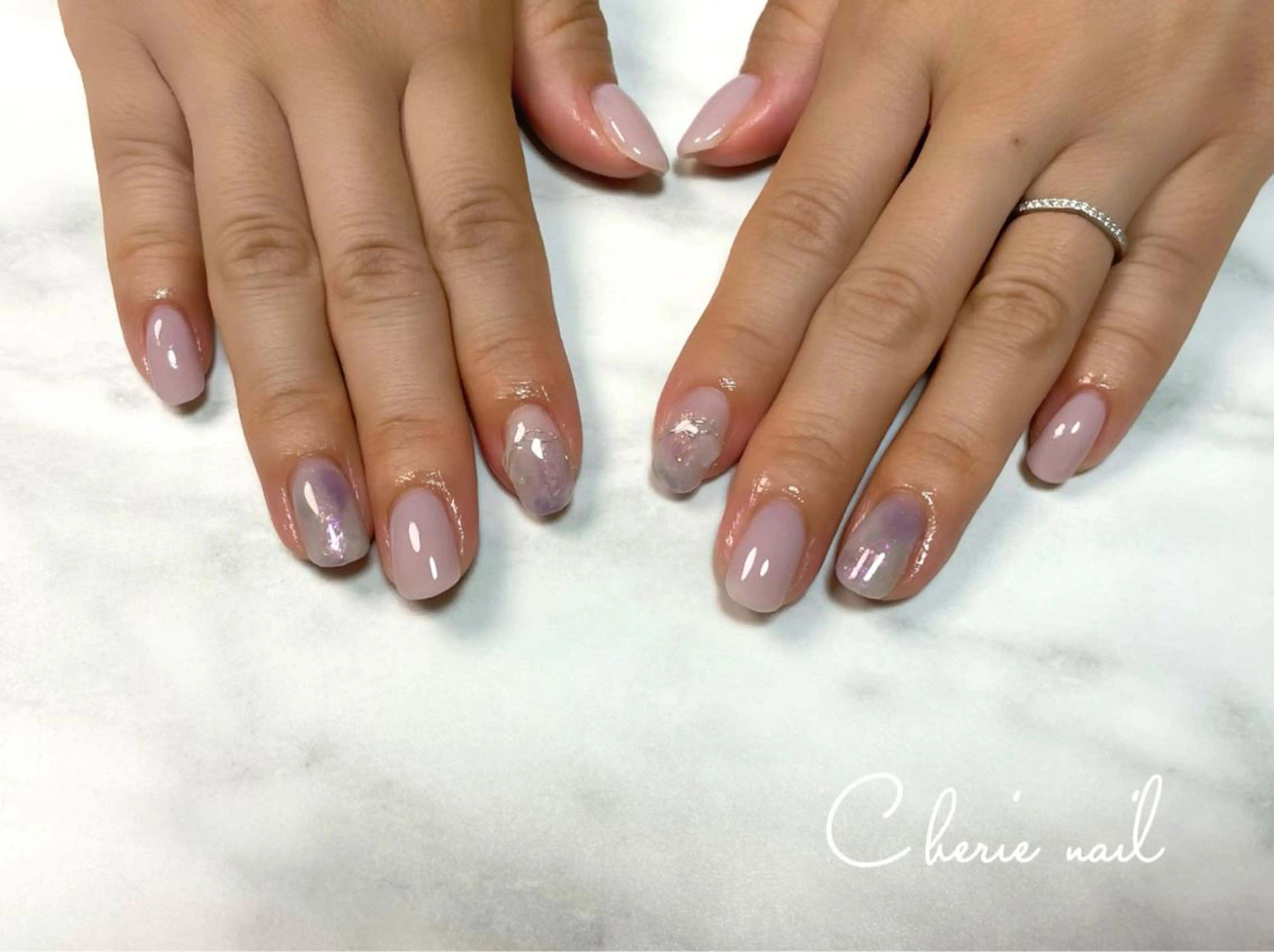ネイル ニュアンスネイル ハンドネイル Cherienail yunaのネイルデザイン