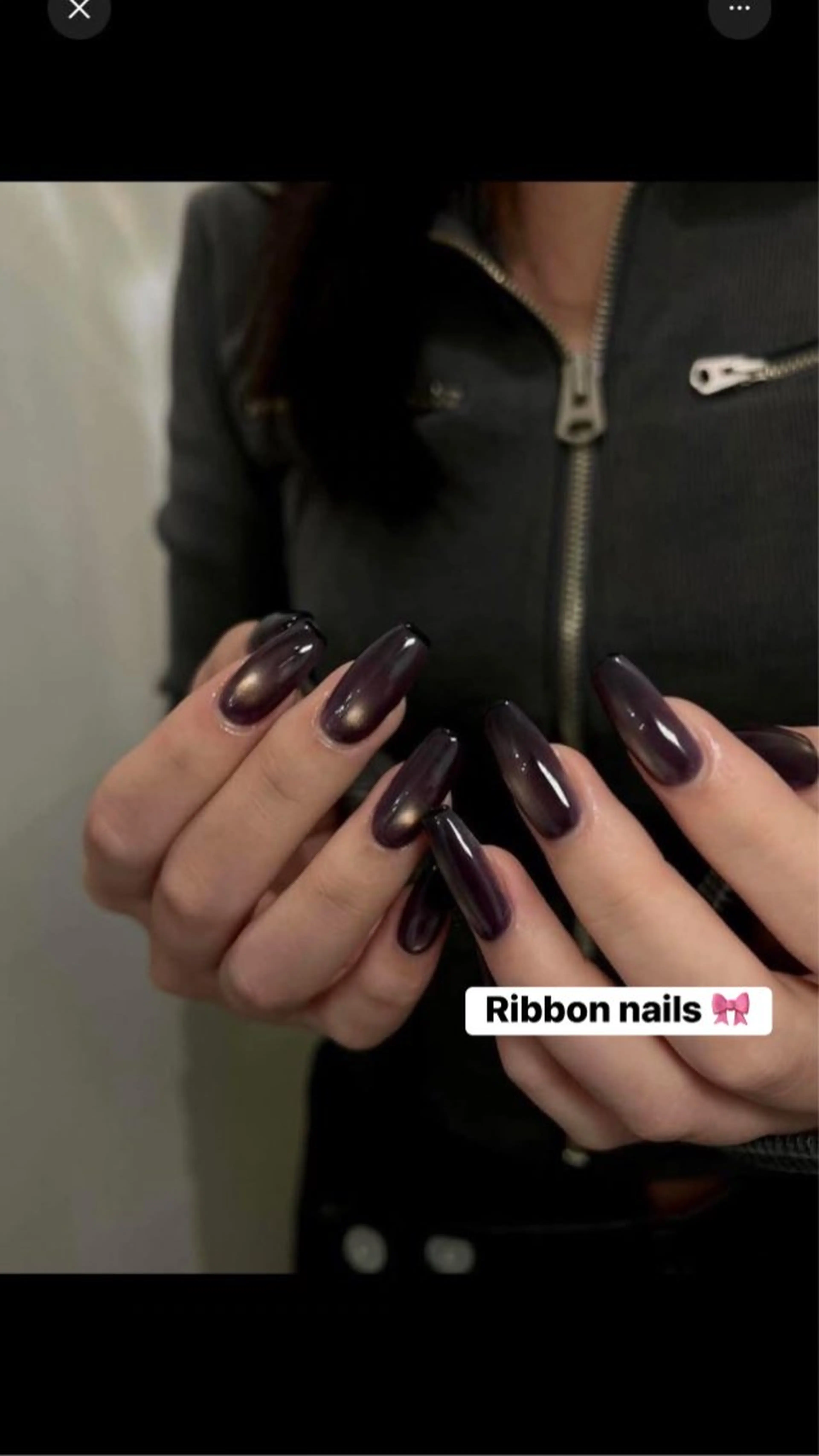 ネイル フレンチネイル ジェルネイル マグネットネイル 持ち込み ニュアンスネイル ハンドネイル Ribbonnail staffのネイルデザイン
