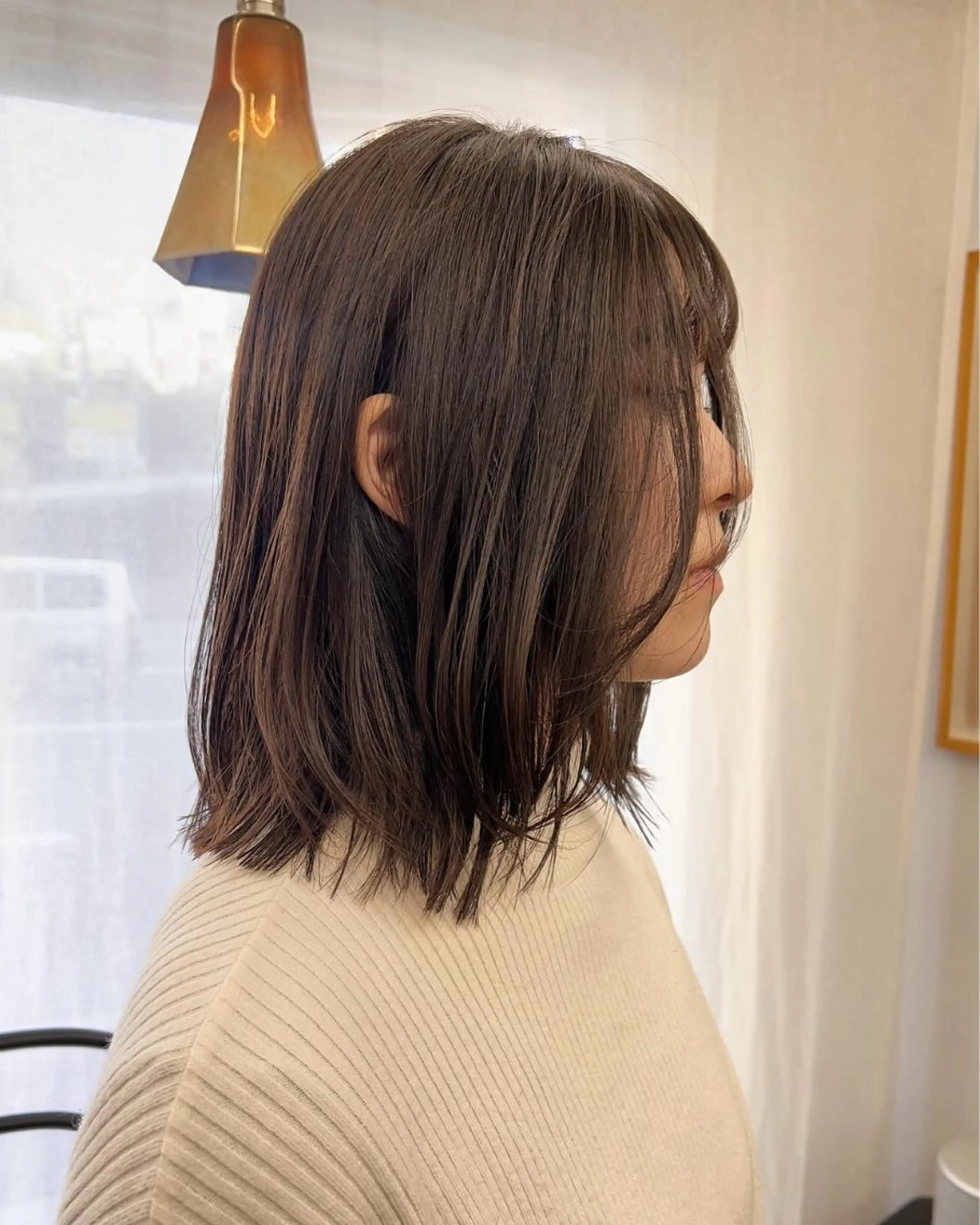 ミディアム ヘアカラー リリカ🐈‍⬛ブリー チカラー/上永谷のヘアスタイル