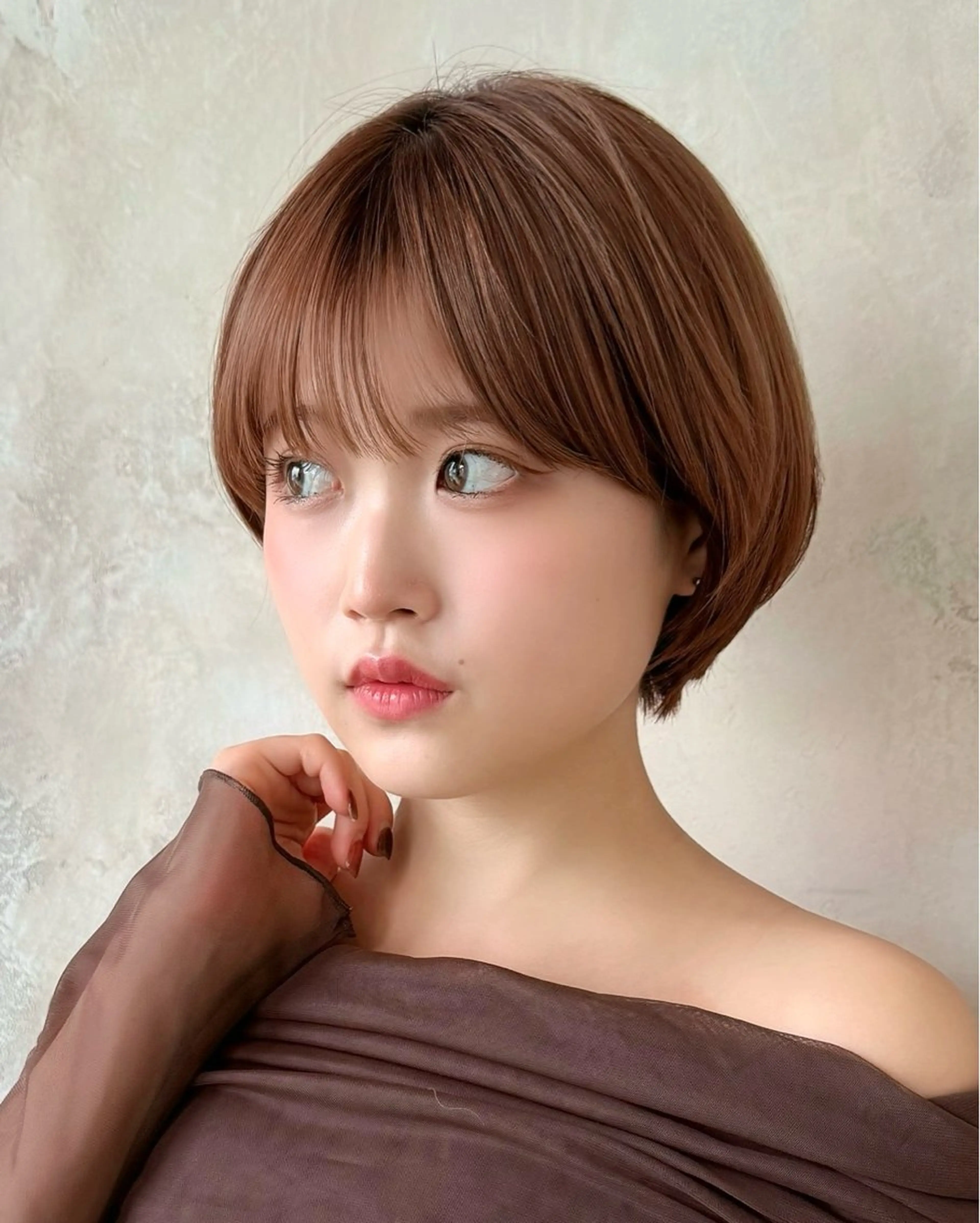 ショート カラー カット ヘアカラー トリートメント 💍新宿ショート 💍岩田莉奈のヘアスタイル