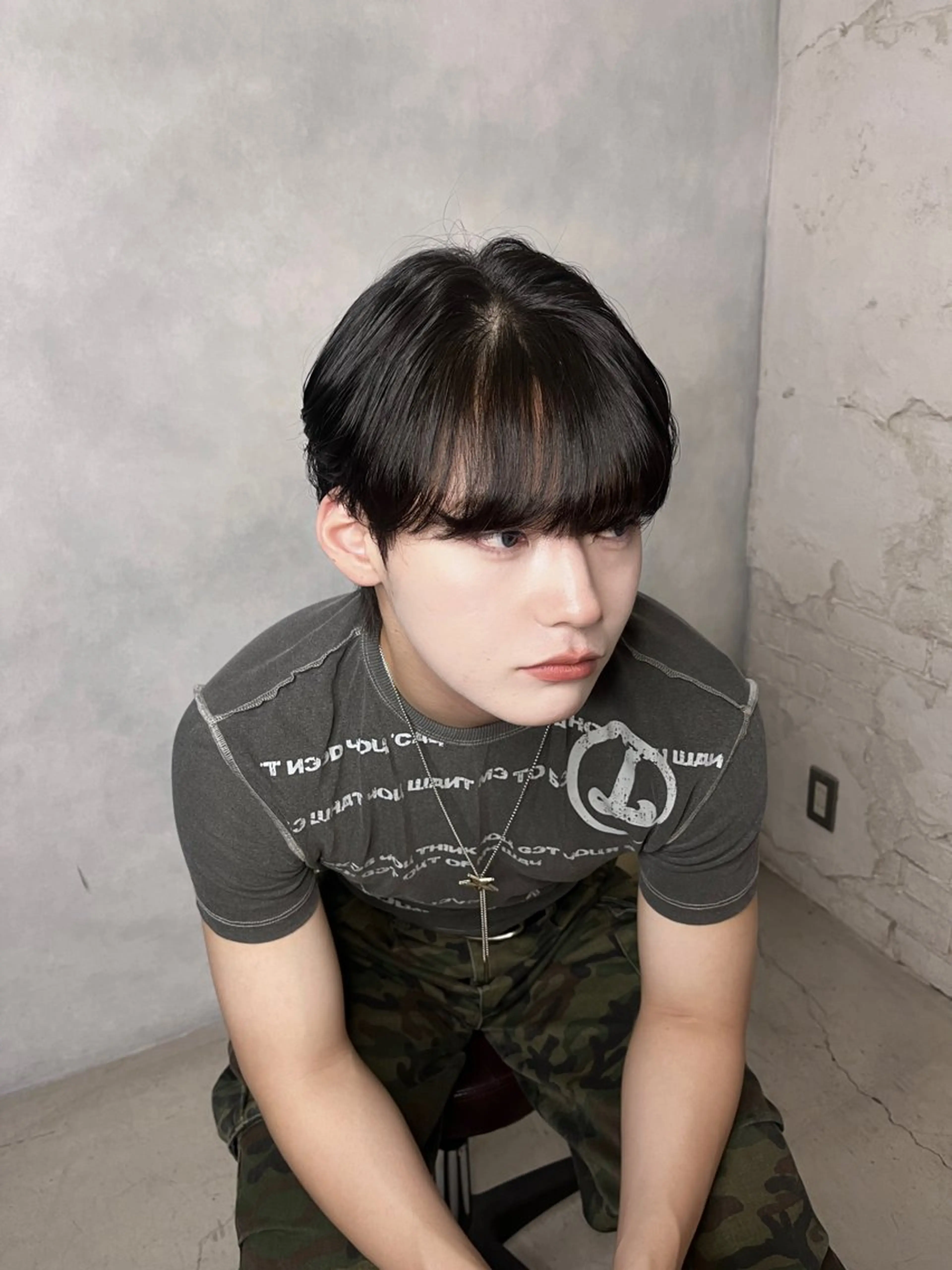 パーマ メンズ カット パーマ 大阪韓国メンズ特化 LUNAのヘアスタイル