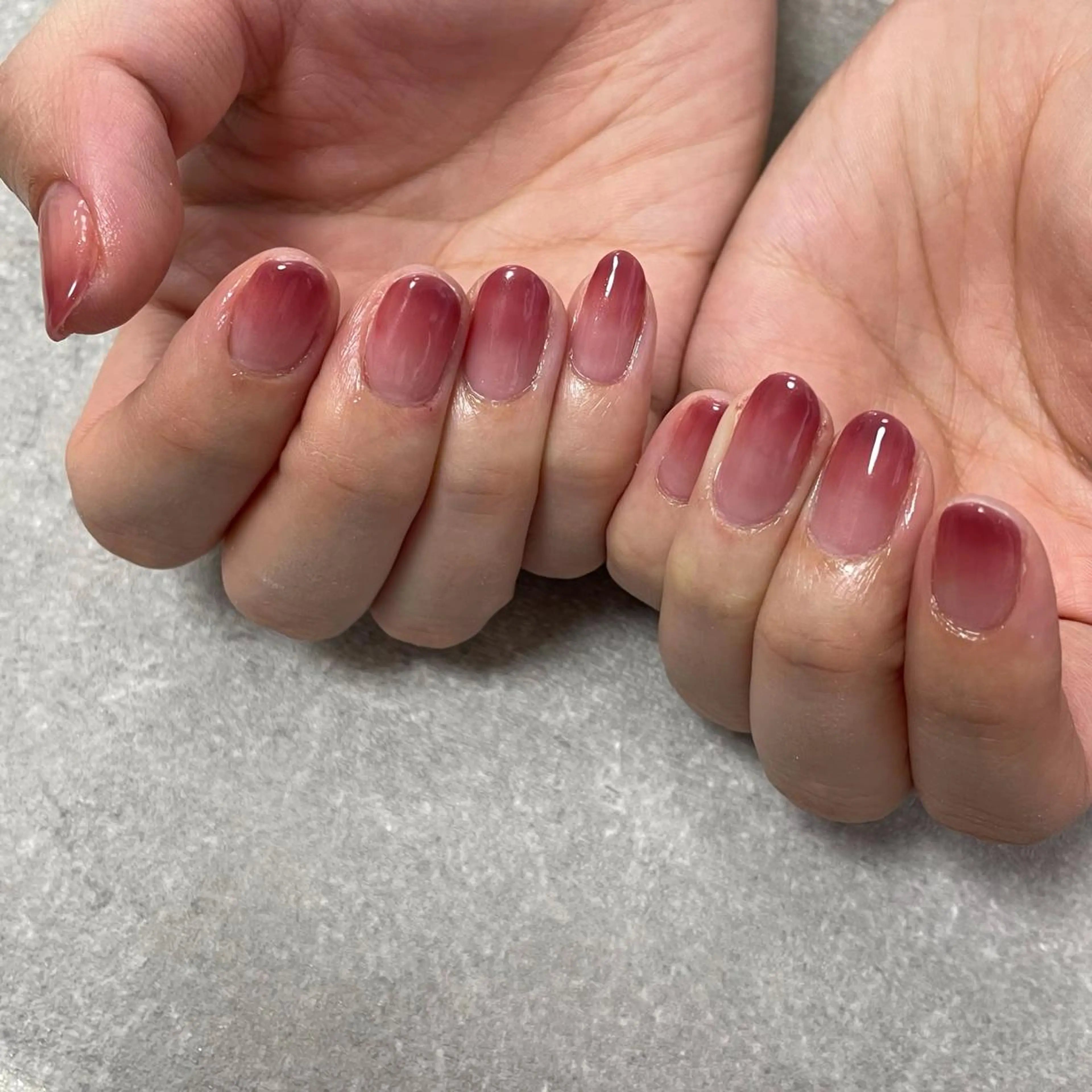 ネイル フレンチネイル ジェルネイル グラデーション ハート 韓国ネイル Mogu nail 二子玉川のネイルデザイン