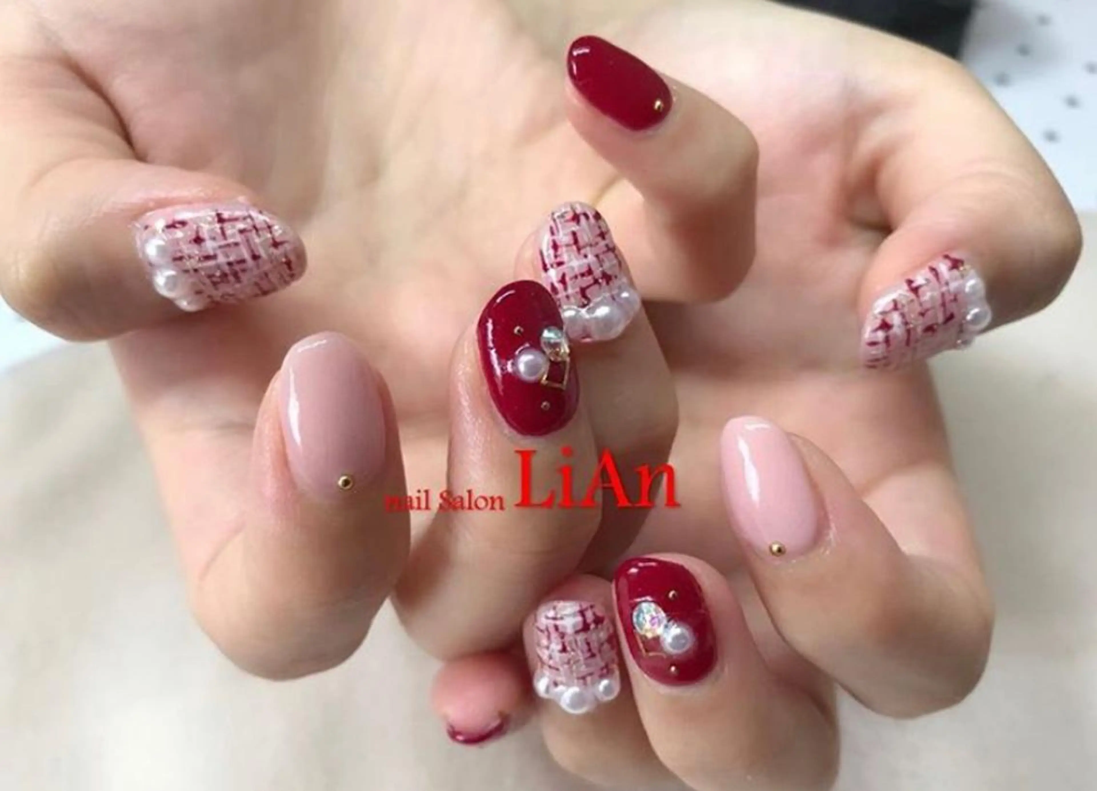 ネイル ツイードネイル NailSalon LiAnのネイルデザイン