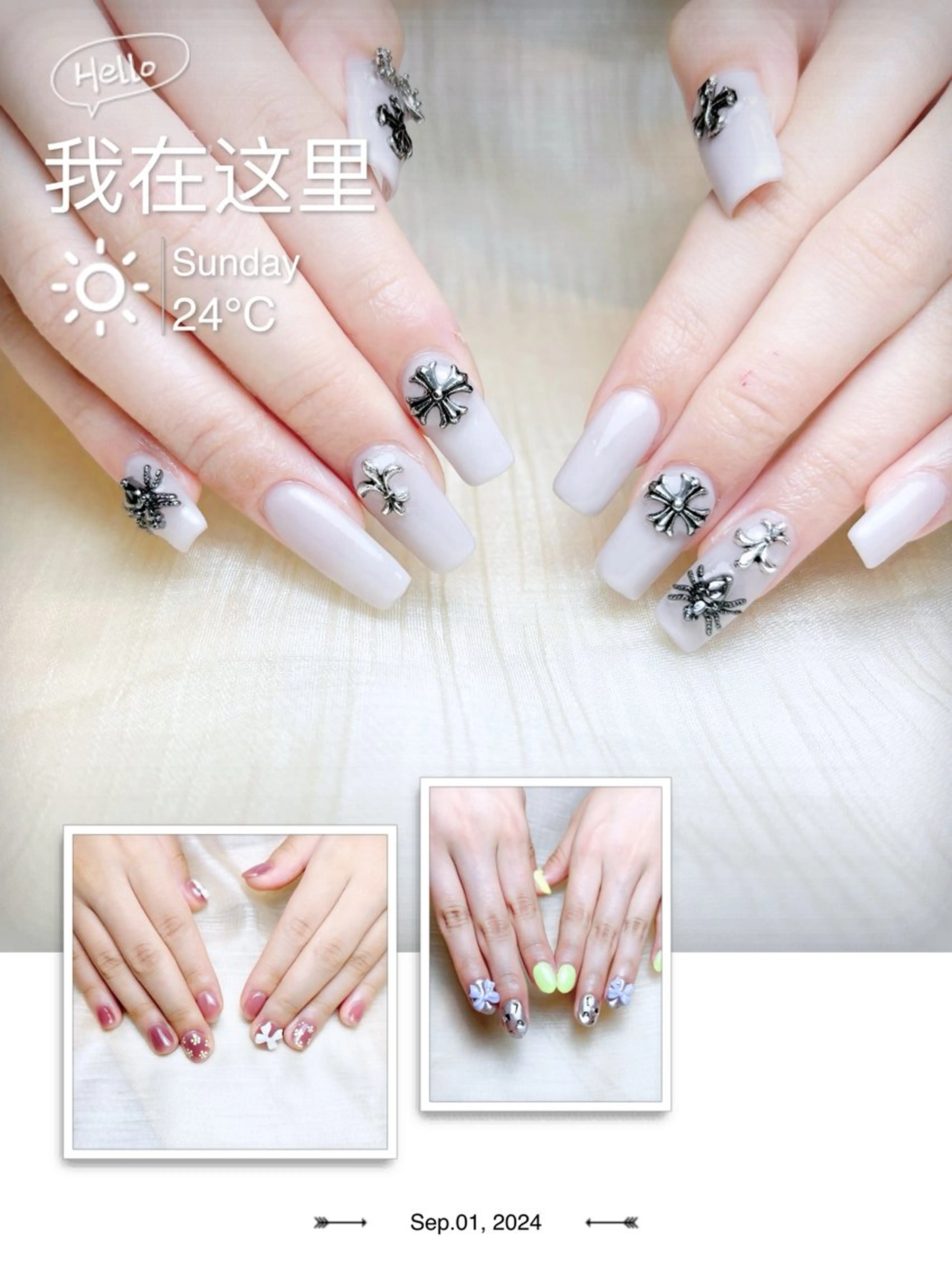 ネイル H3 Nail Tsuki🦋💙のネイルデザイン