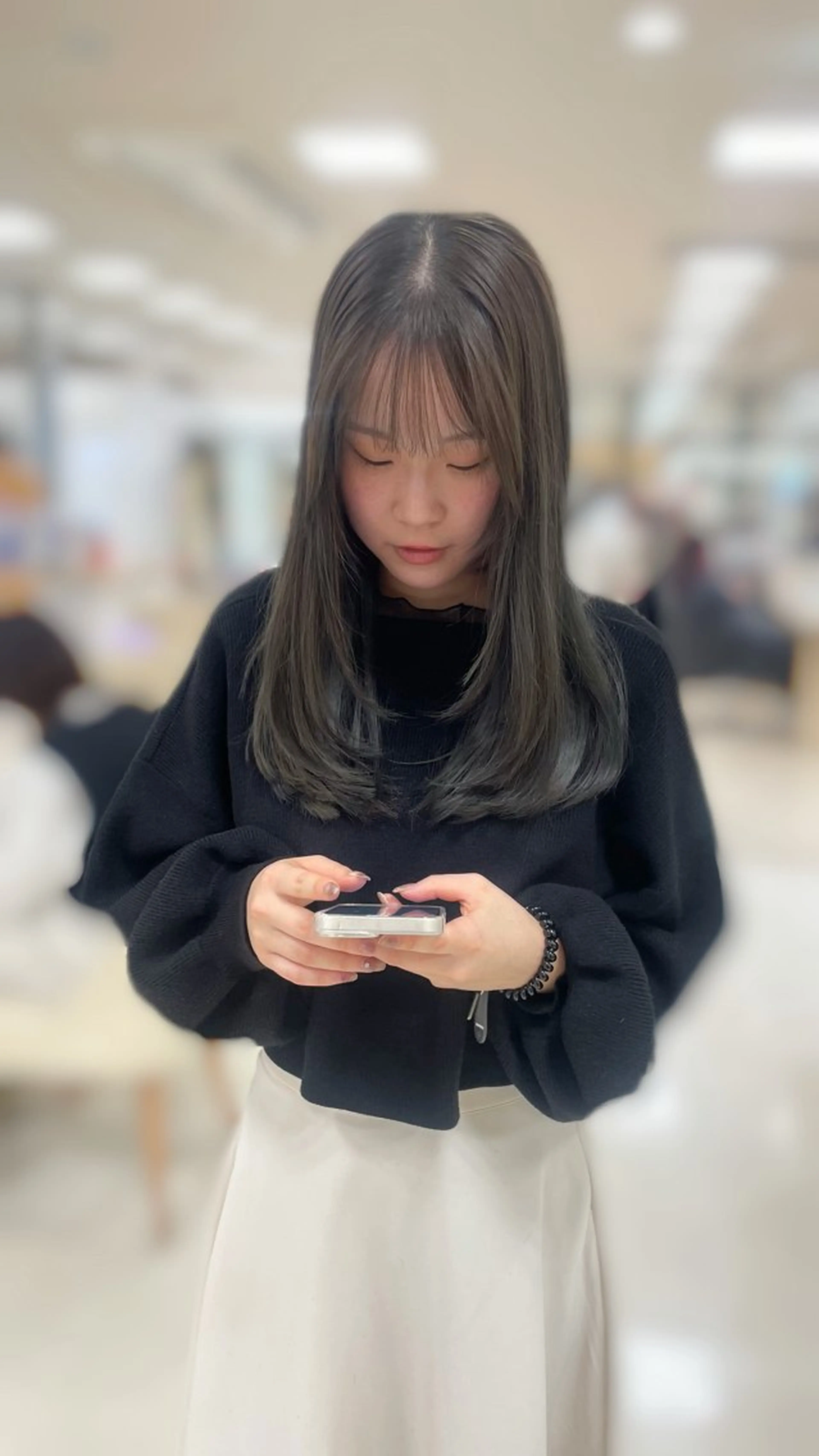 セミロング ヘアカラー トリートメント ツヤ感／似合わせ カラー🌿yuiのヘアスタイル