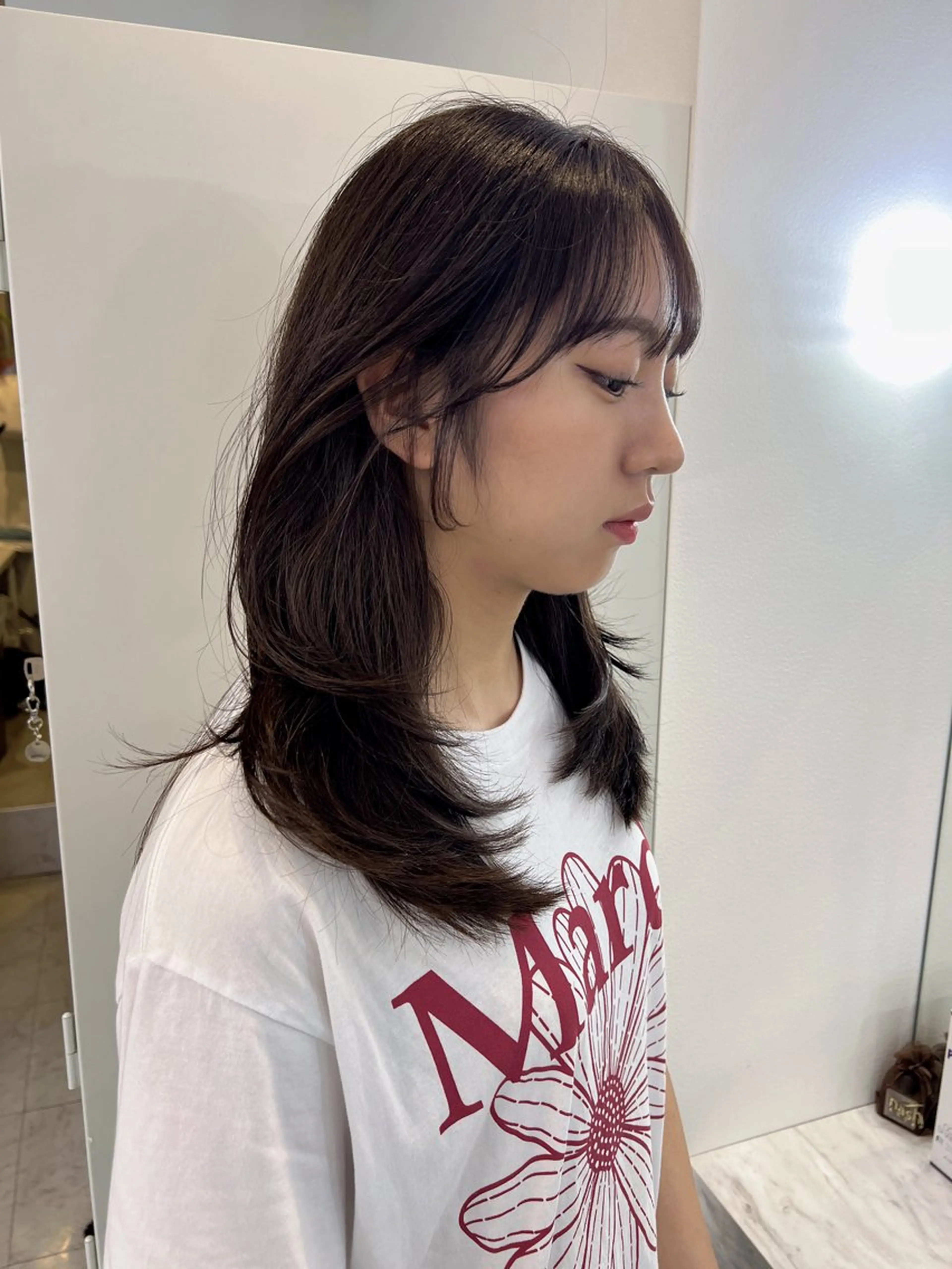 セミロング カラー カット ヘアカラー トリートメント ✨髪質改善✖︎韓国 レイヤー✨ナカムラのヘアスタイル