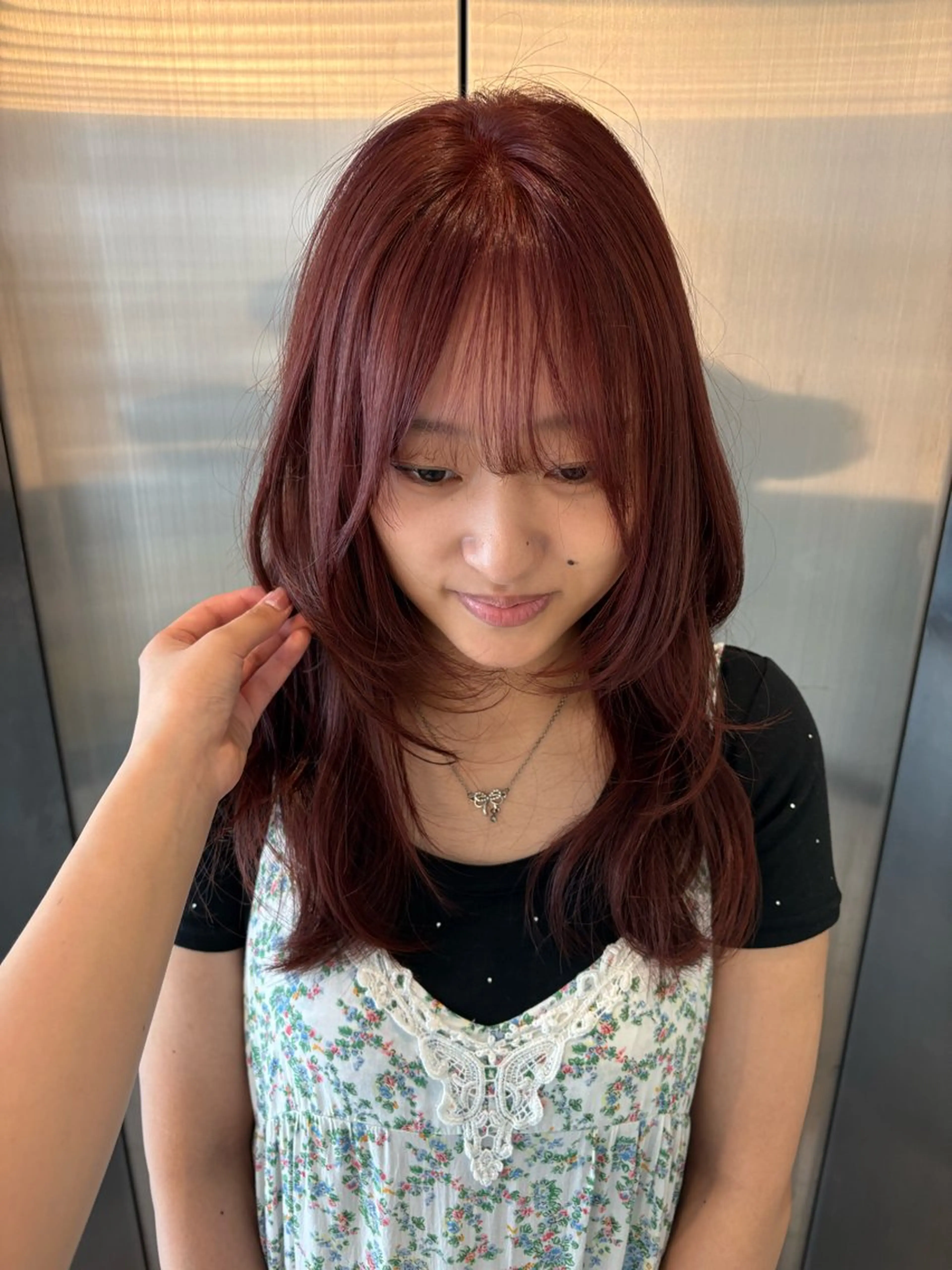 セミロング .AIRI🌼 暖色/ぱつっとぼぶのヘアスタイル