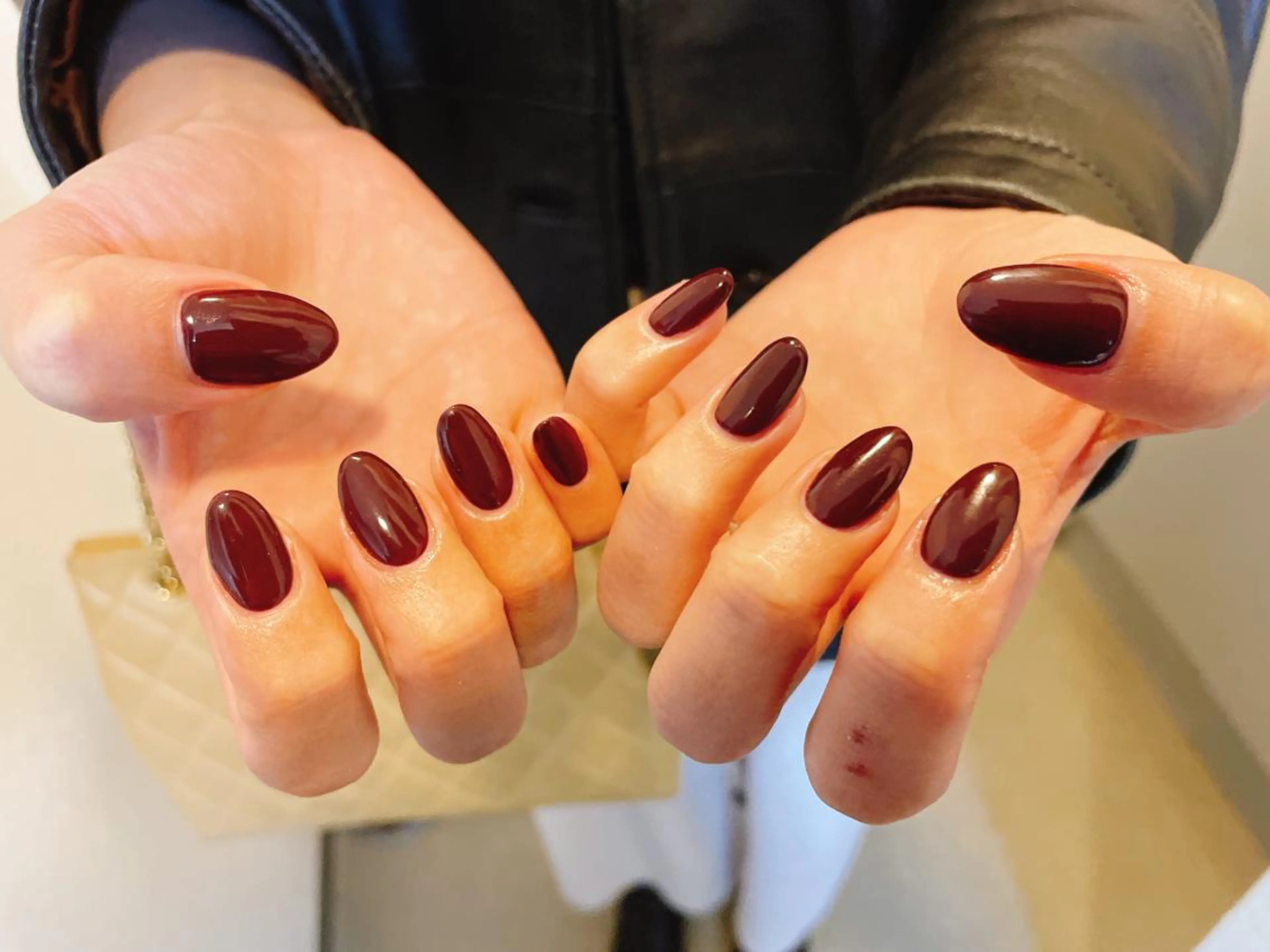 ネイル ボルドー ハンドネイル Mogu nail 二子玉川のネイルデザイン