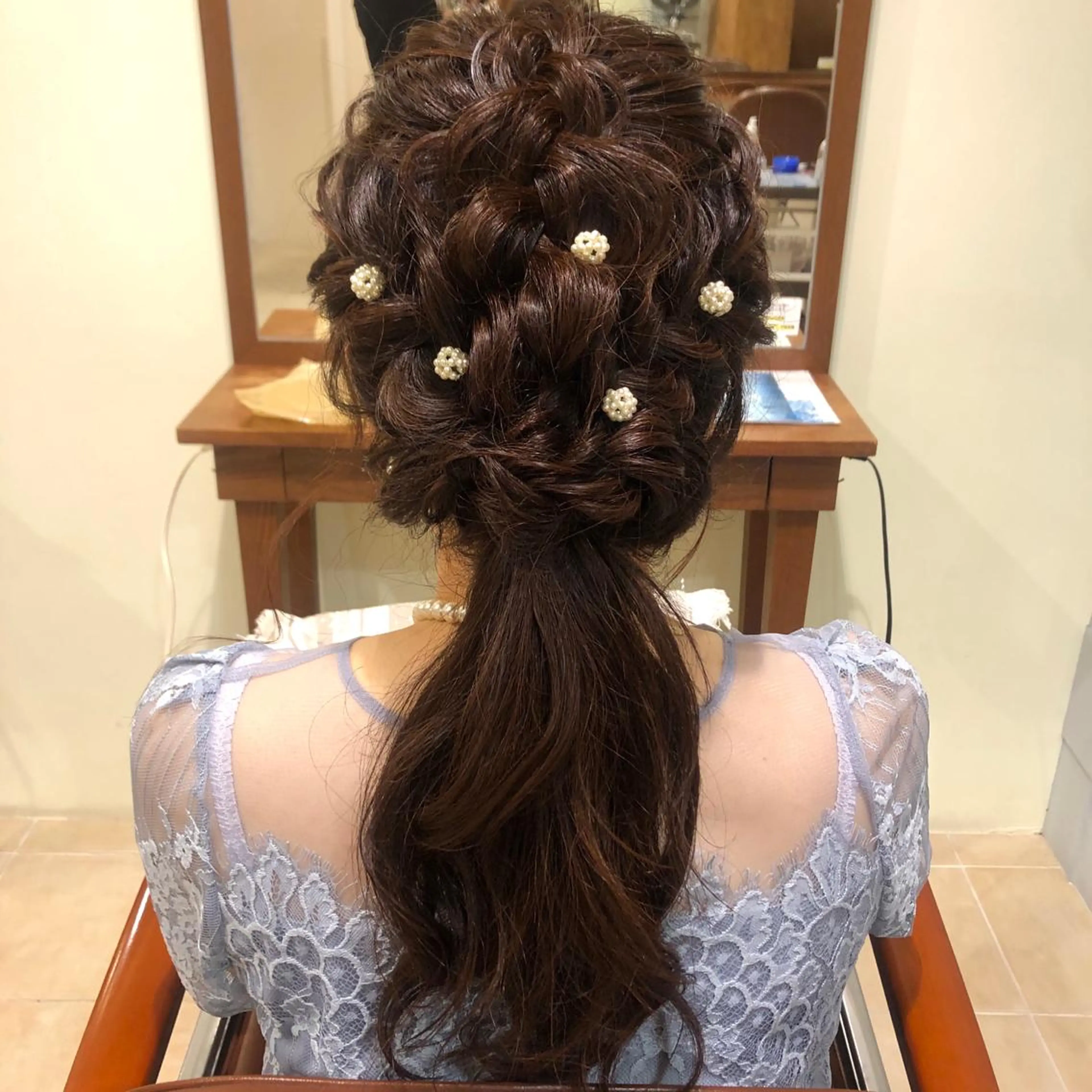 ヘアアレンジ 結婚式・ブライダル ヘアセット ニイムラ ミキのヘアスタイル