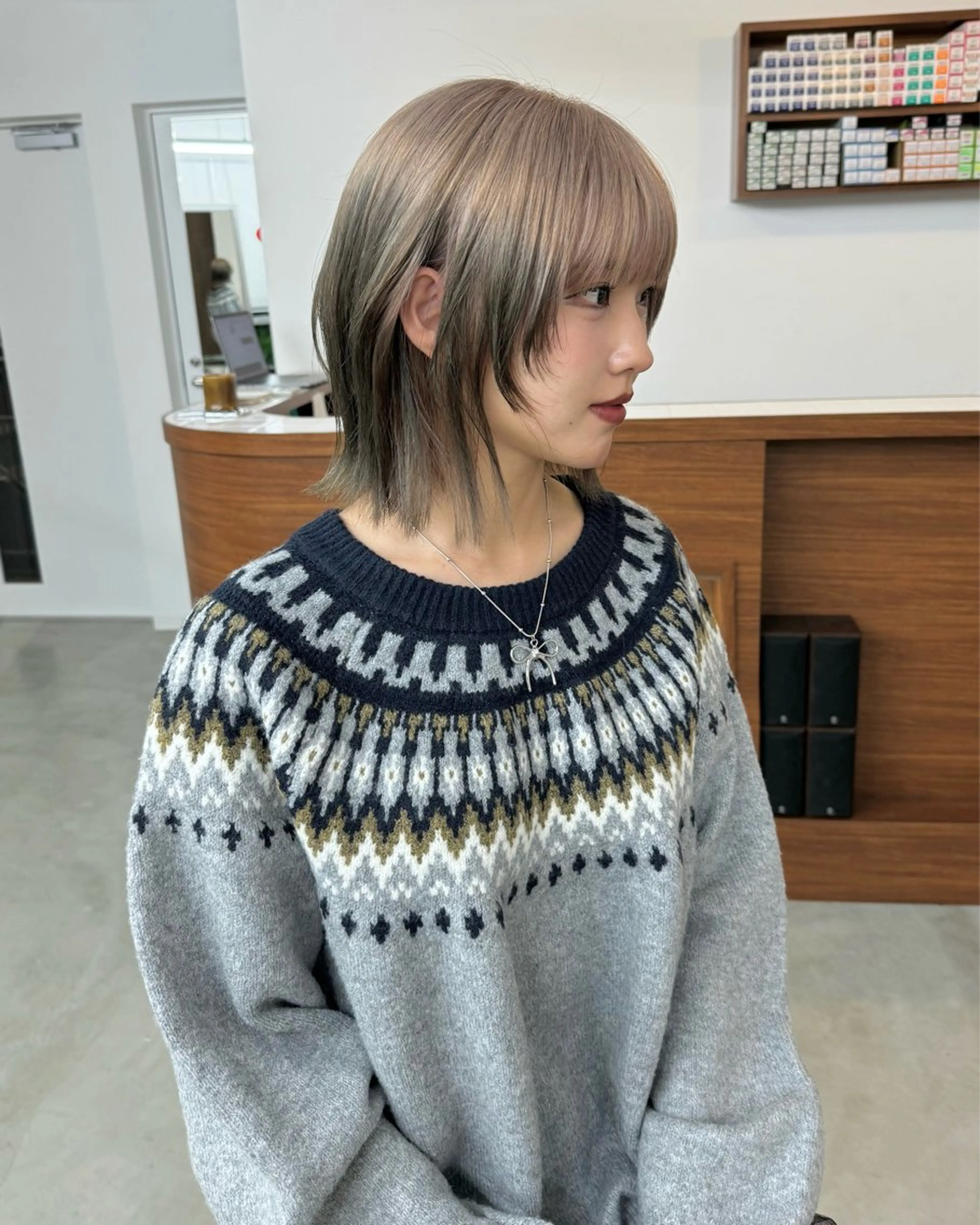 ショート カラー 透明感ワンカラー梅田 ダブルカラー/川上のヘアスタイル