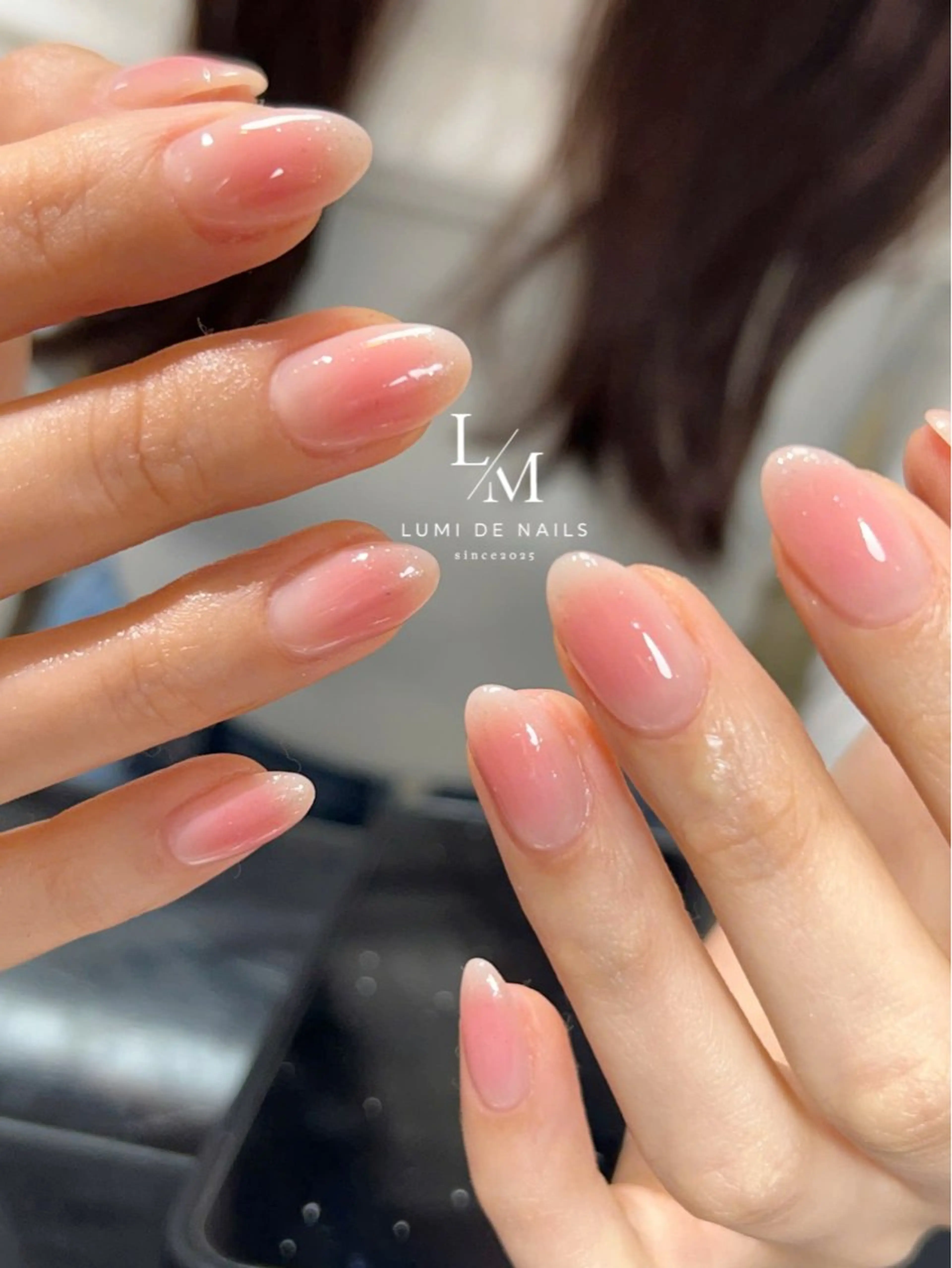 ネイル グラデーション ラメ(グリッター) マグネットネイル ミラーネイル ニュアンスネイル ハンドネイル Lumi de nailsのネイルデザイン