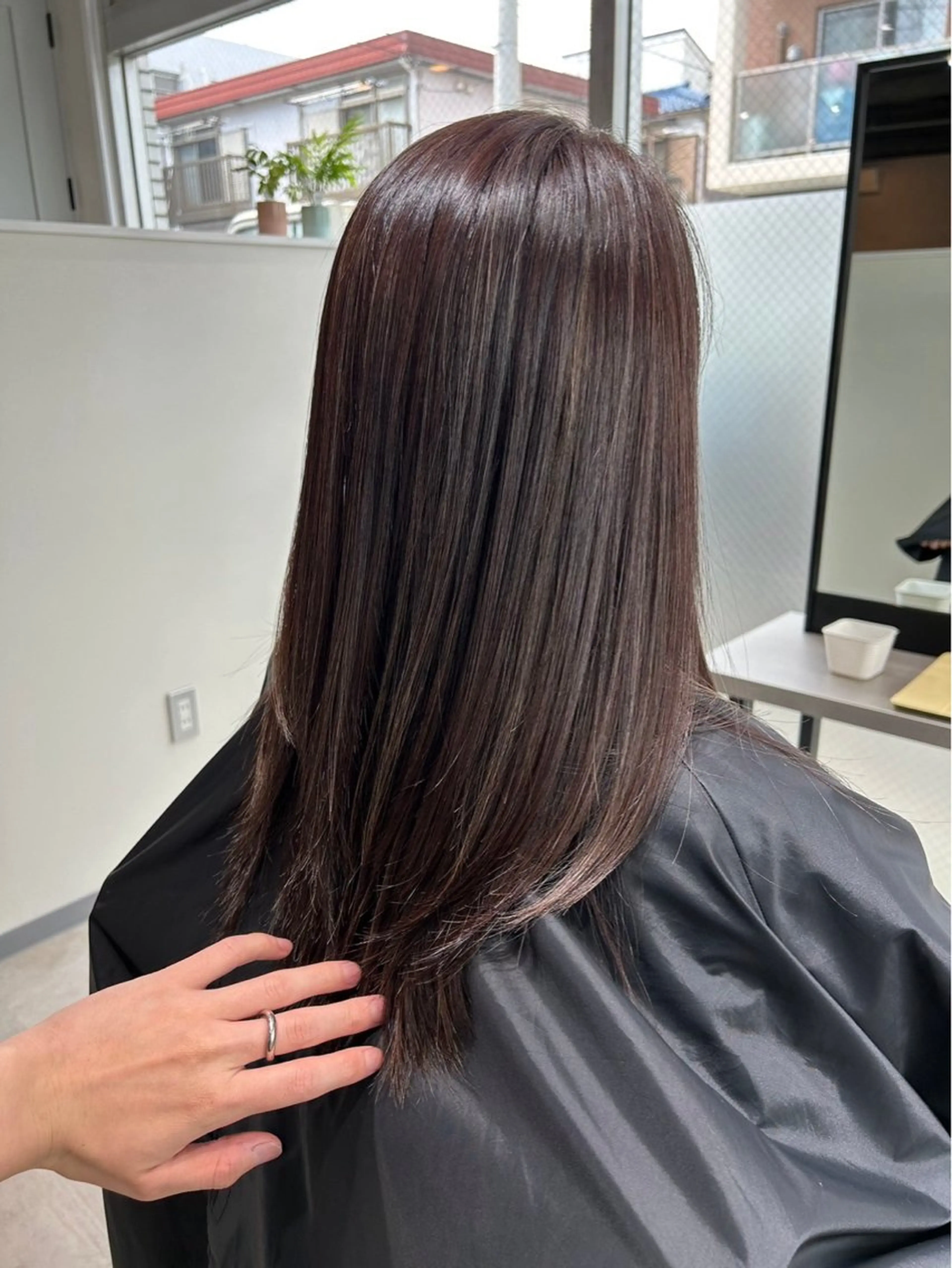 ロング カラー パーマ 白髪ぼかし￤中央林間 ￤柳川拓哉のヘアスタイル