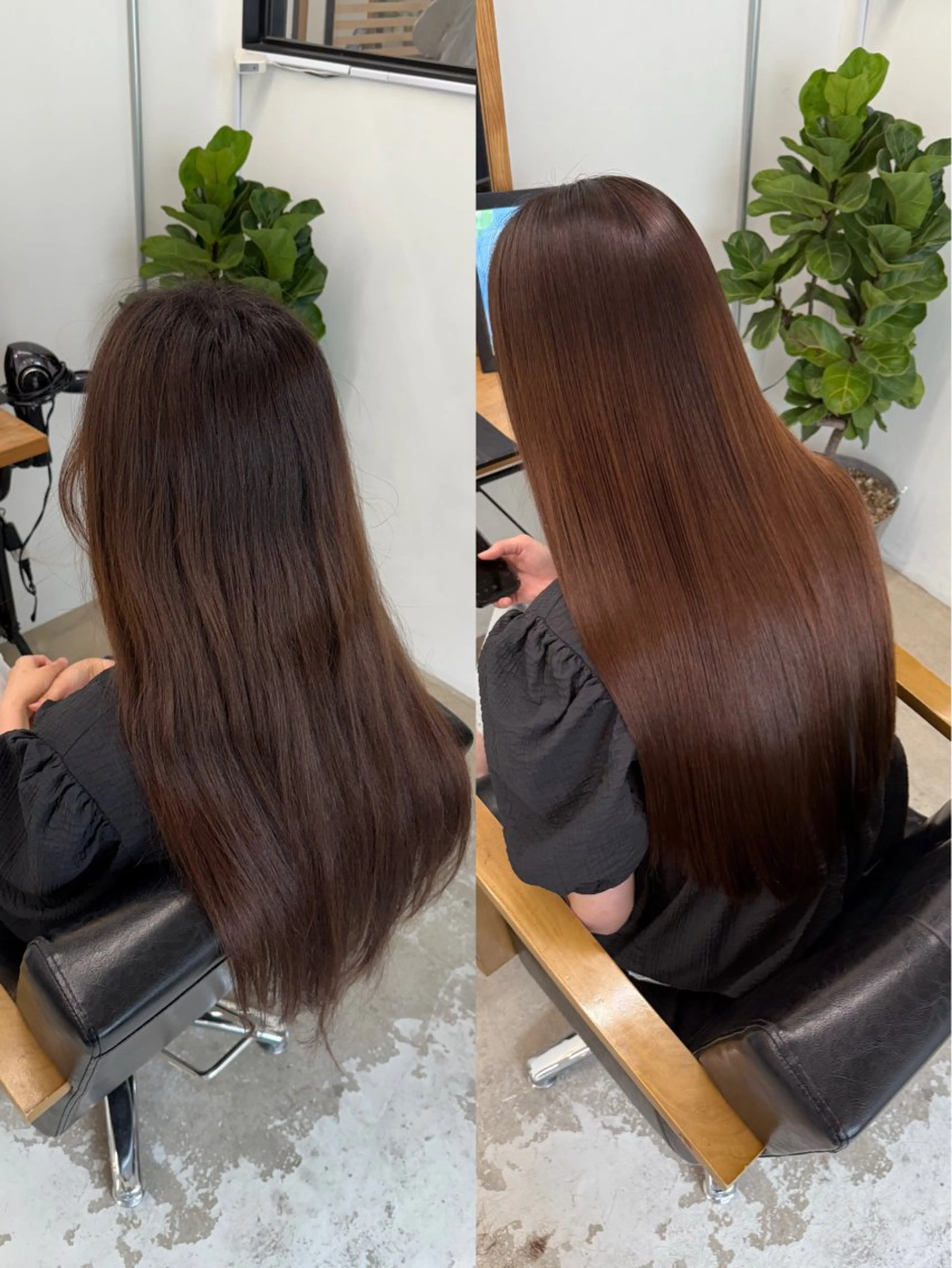 セミロング カット 縮毛矯正 トリートメント ひろし/髪質改善/ 縮毛矯正/上品✨のヘアスタイル