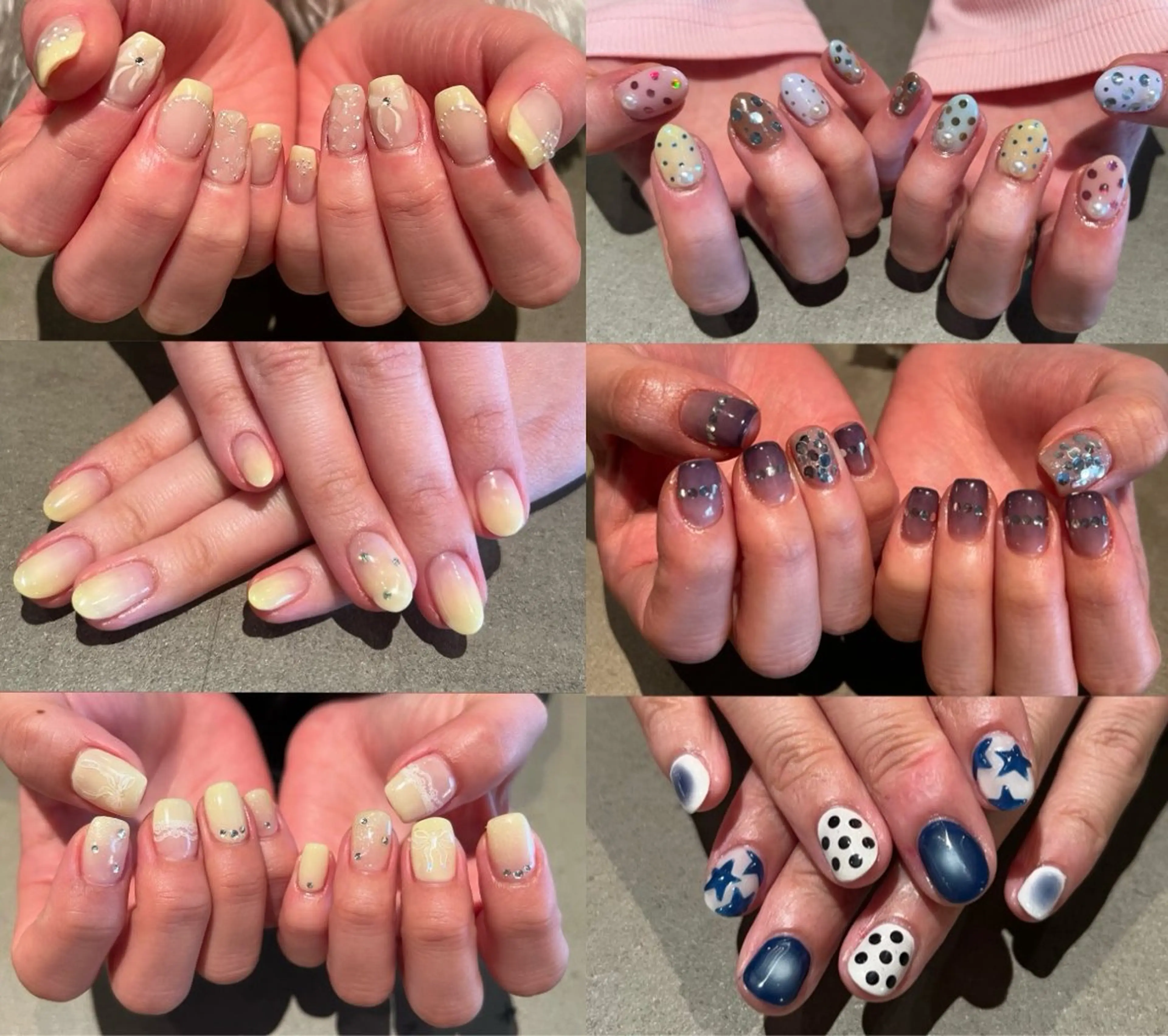 ネイル ドット レース リボン 春ネイル 黄色 ハンドネイル ウエチ ノリカ🐸のネイルデザイン