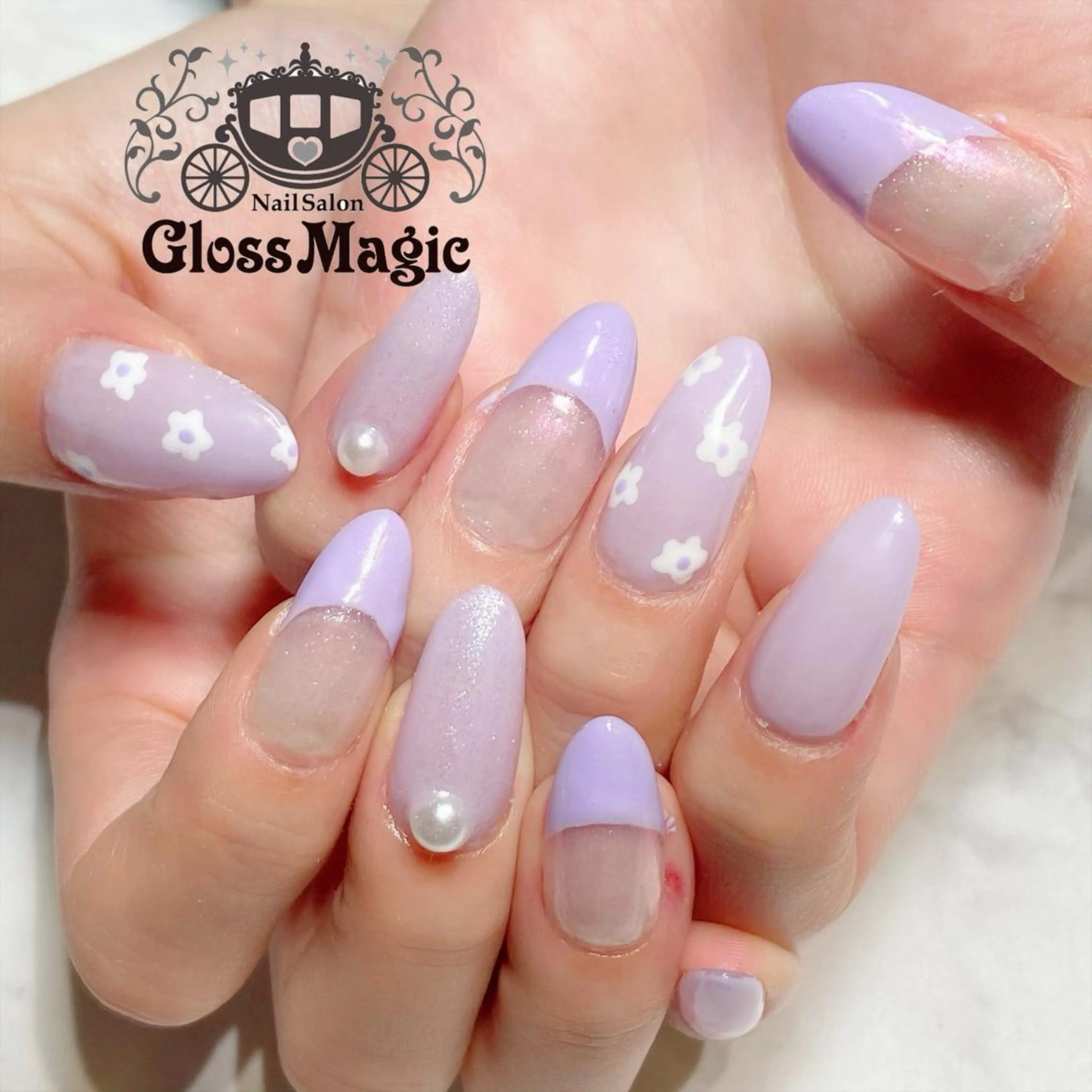 ネイル アートネイル 長さ出し ハンドネイル YUN 💅のネイルデザイン