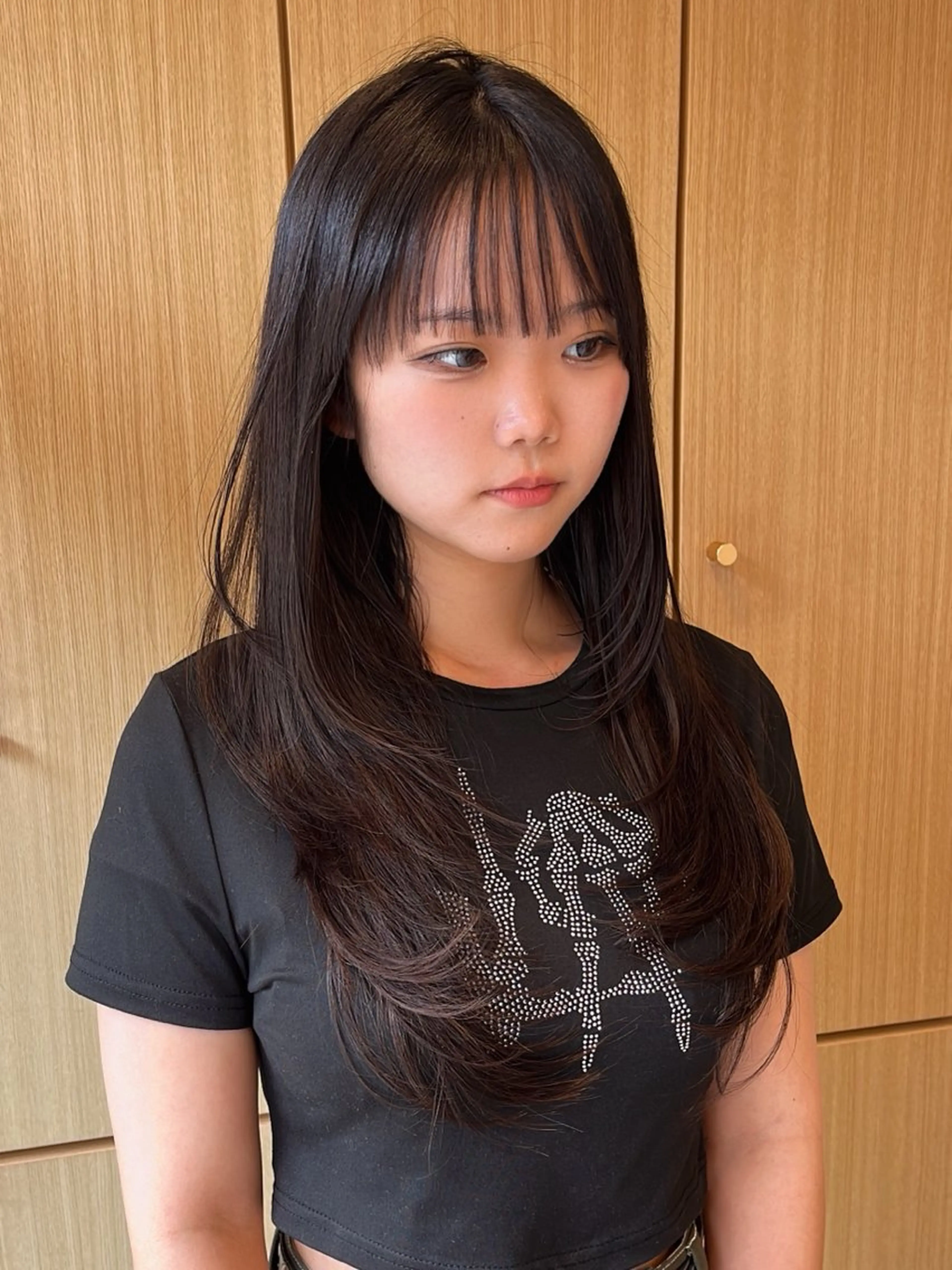 ロング ロングレイヤー レイヤーカット ロング カット トリートメント Ring  by Moremuu所属・issy/ハイライト ハイトーン／レイヤーのヘアスタイル