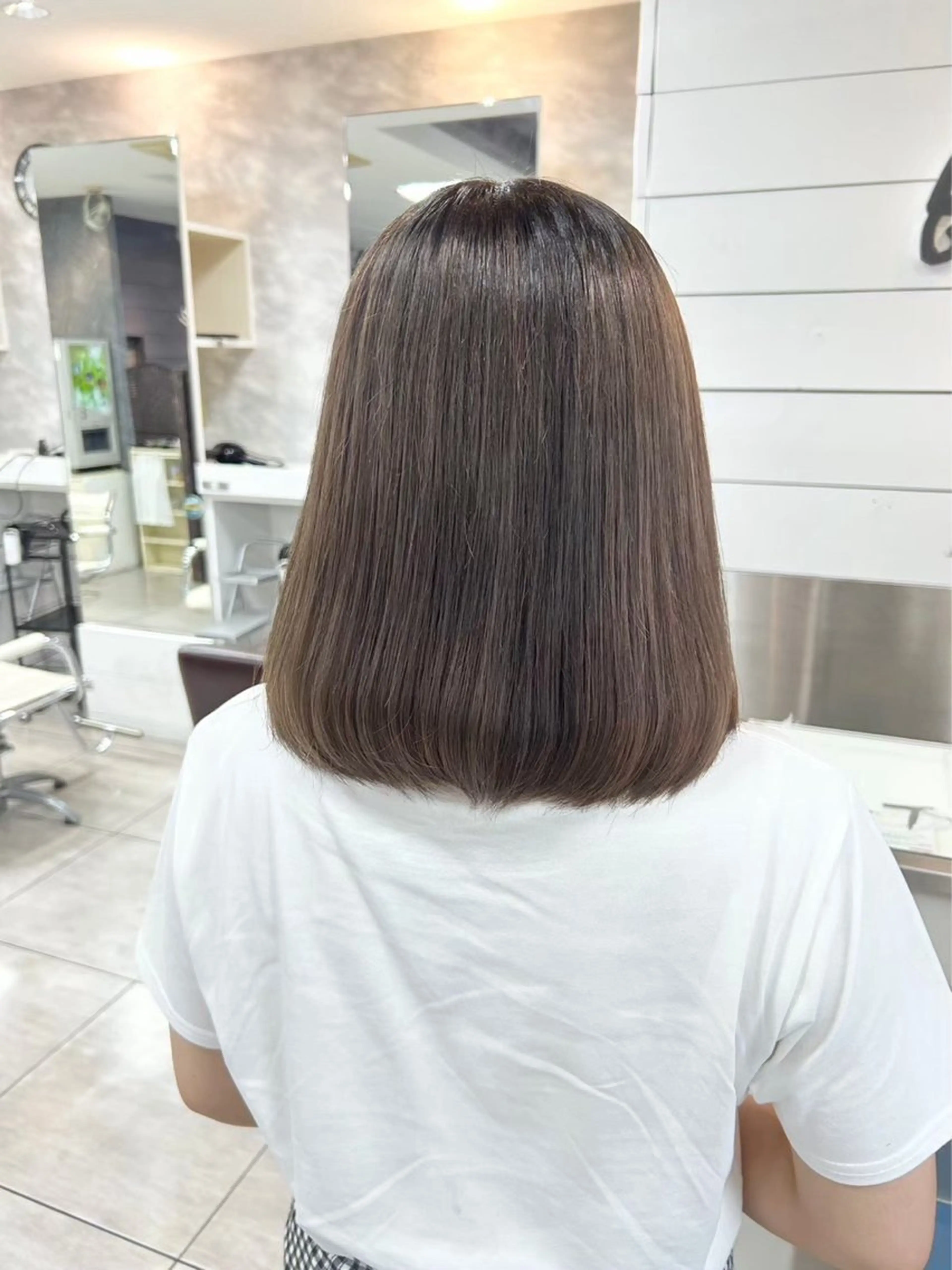 ミディアム 縮毛矯正✖髪質改善 仁木伸明のヘアスタイル