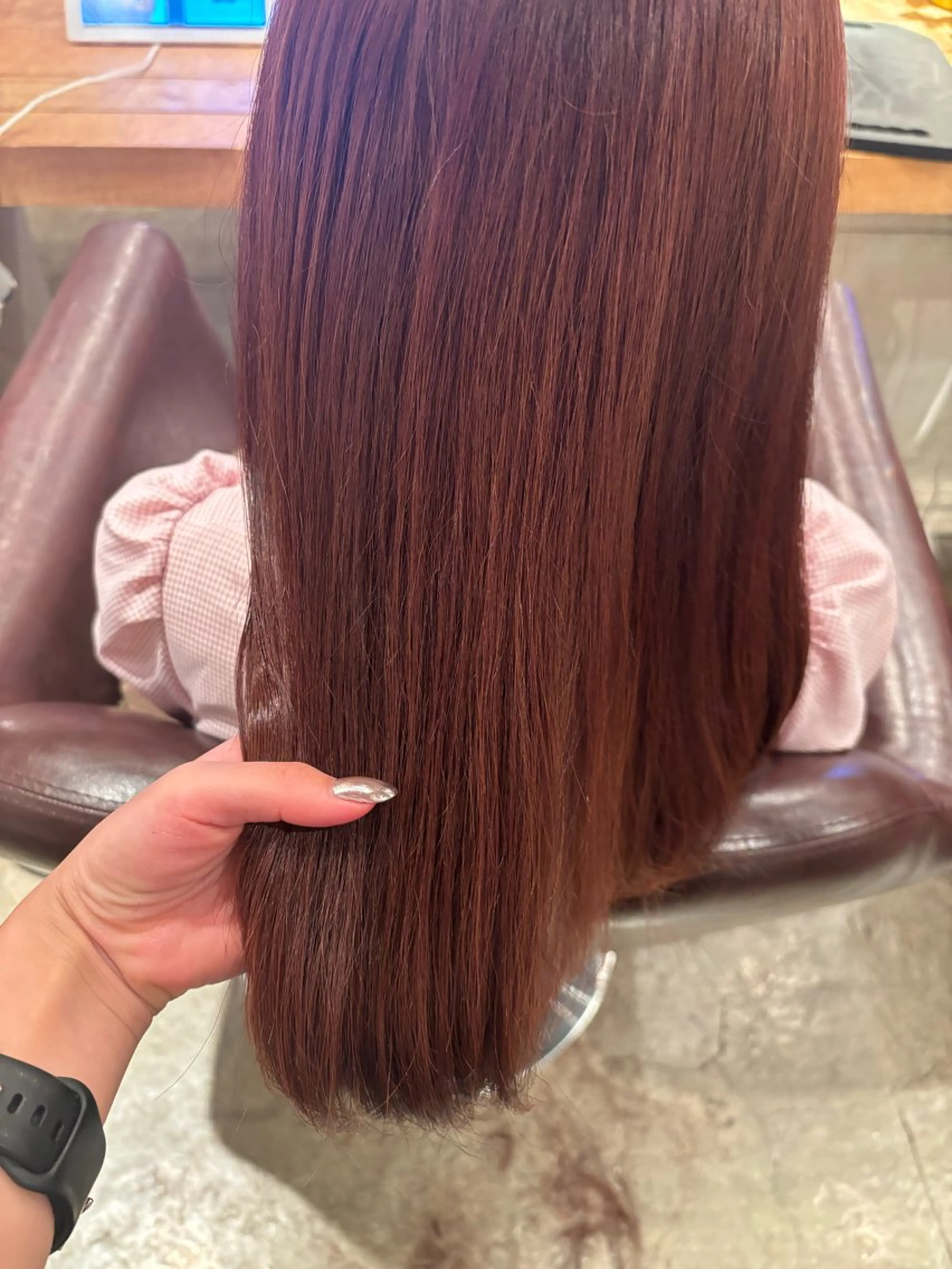 セミロング カラー 髪質改善カラー ブラウン🤎YUMEのヘアスタイル