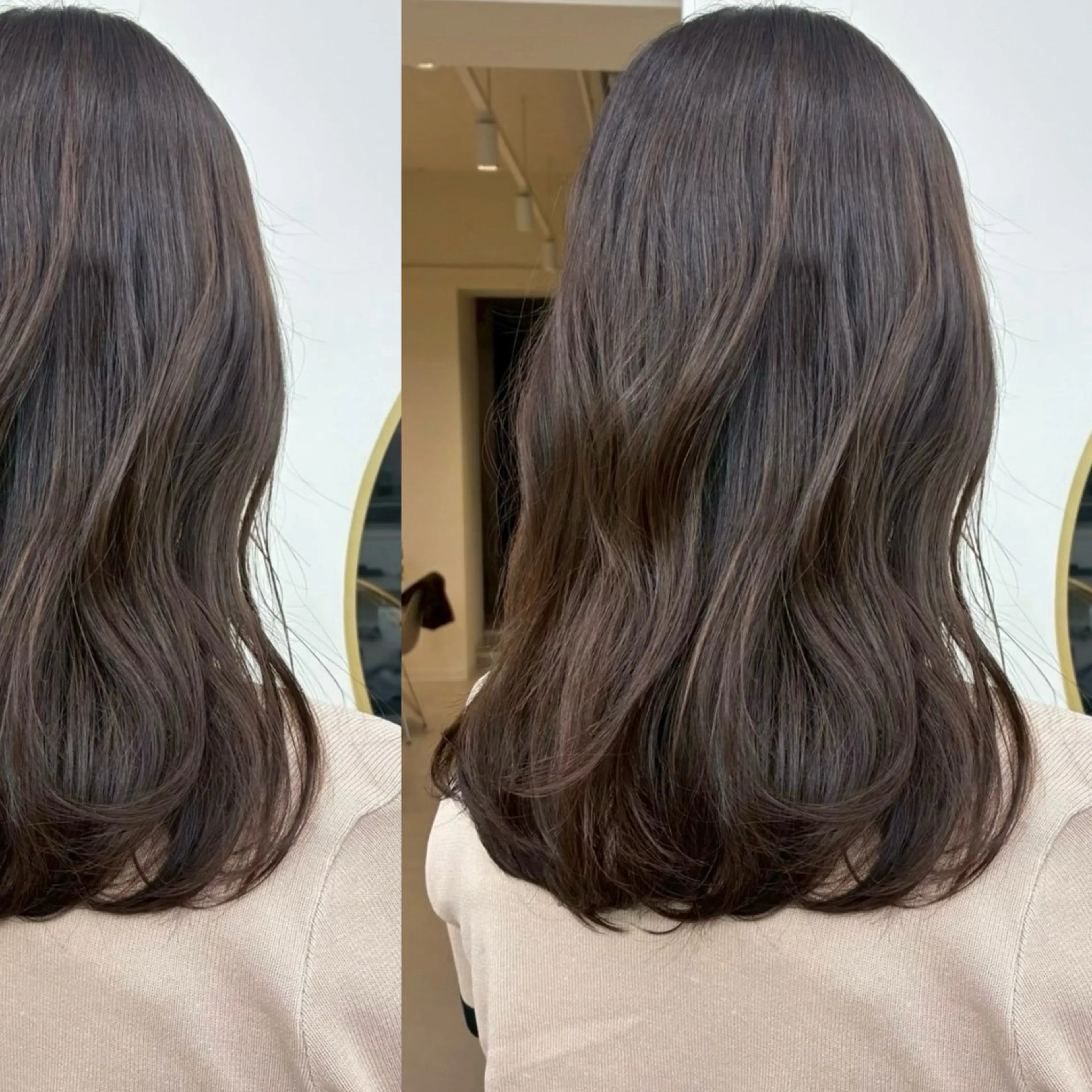 ミディアム カラー カット ヘアカラー トリートメント link by urban.所属・名古屋駅【透明感 カラー】hinanoのヘアスタイル