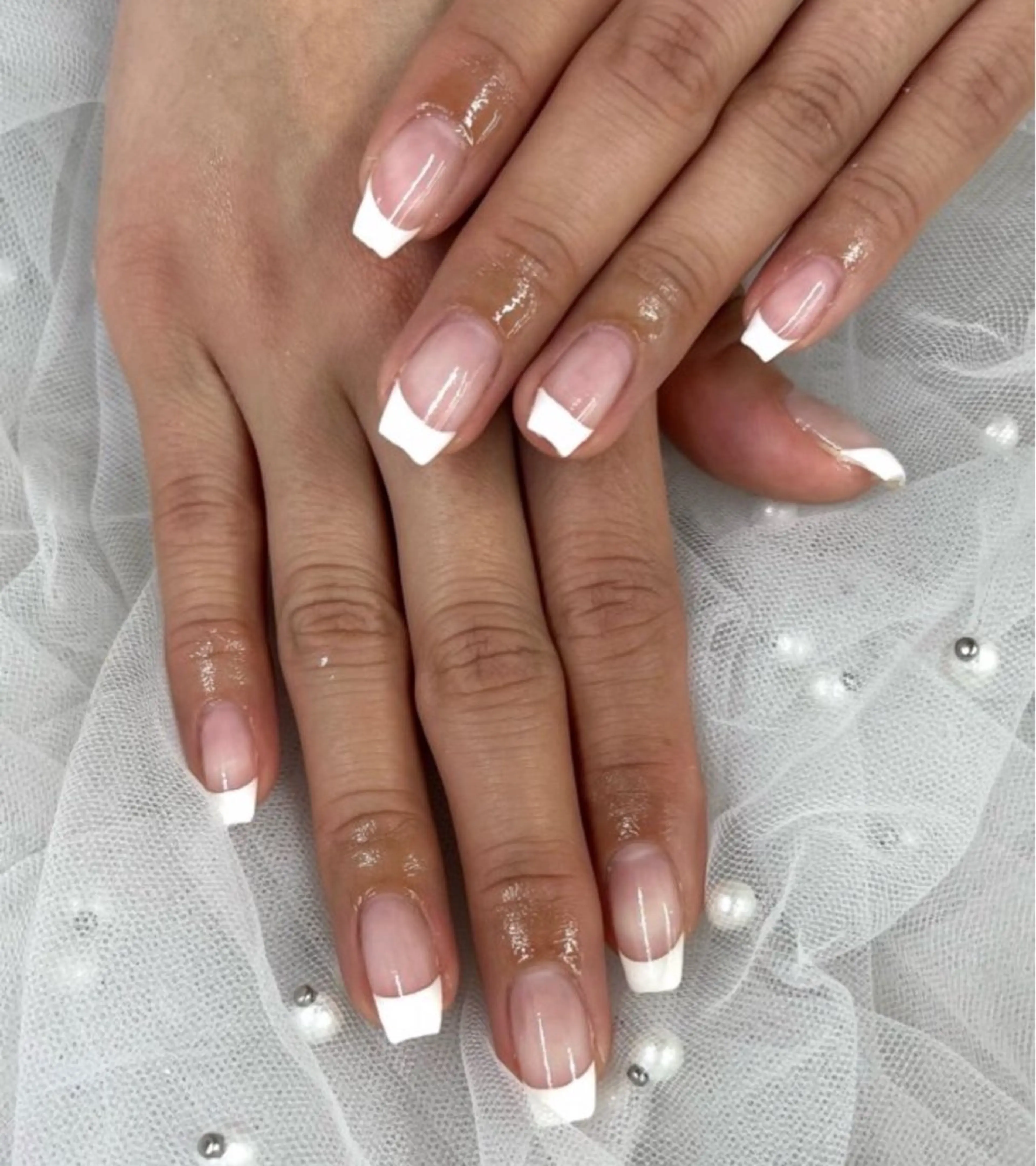 ネイル クリアネイル フレンチネイル 🦋BASIC REONA🩷のネイルデザイン