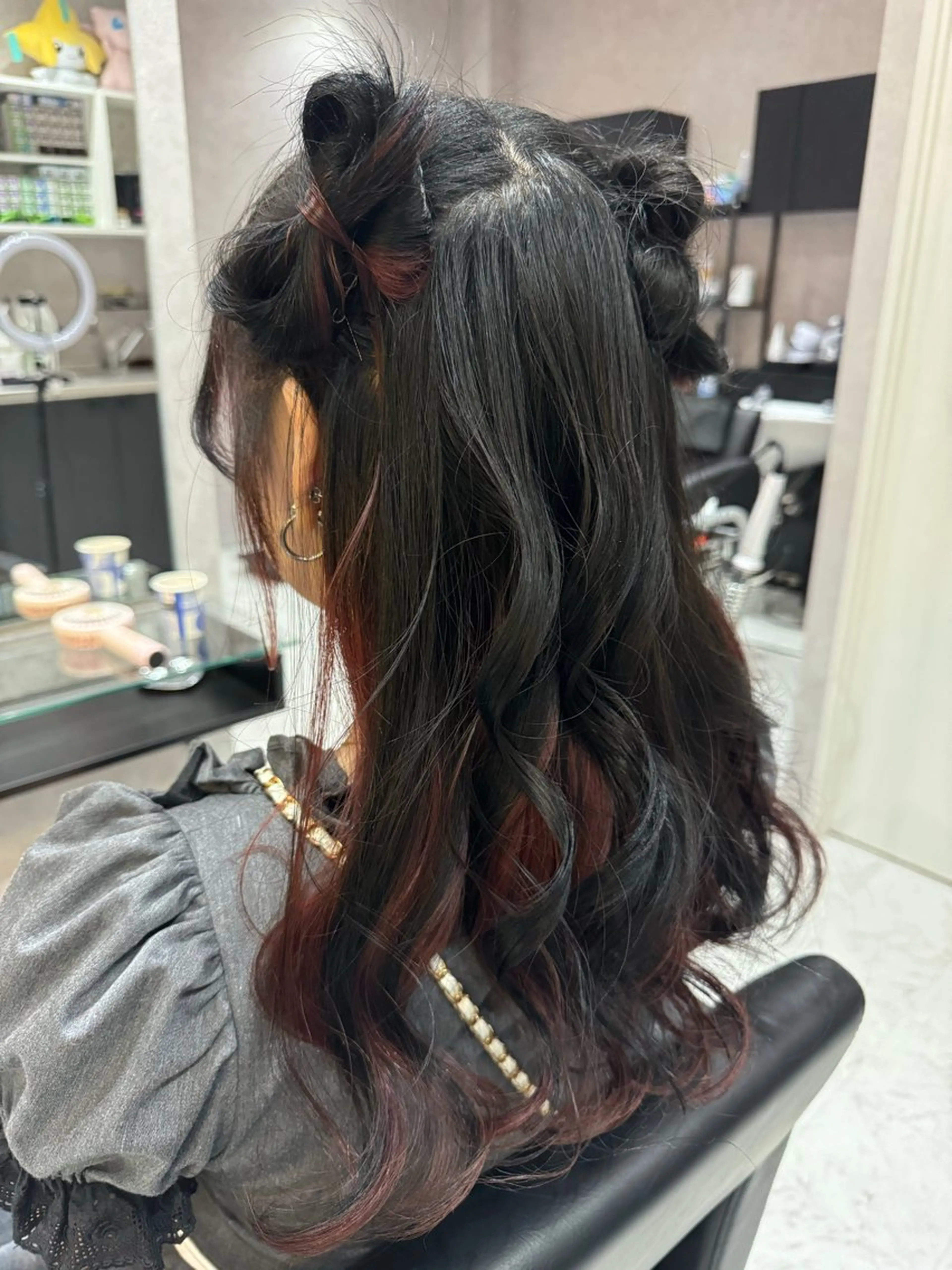 セミロング カラー ヘアアレンジ ヘアセット 韓国ヘアー🦄ྀི オタク美容師🌈山本のヘアスタイル