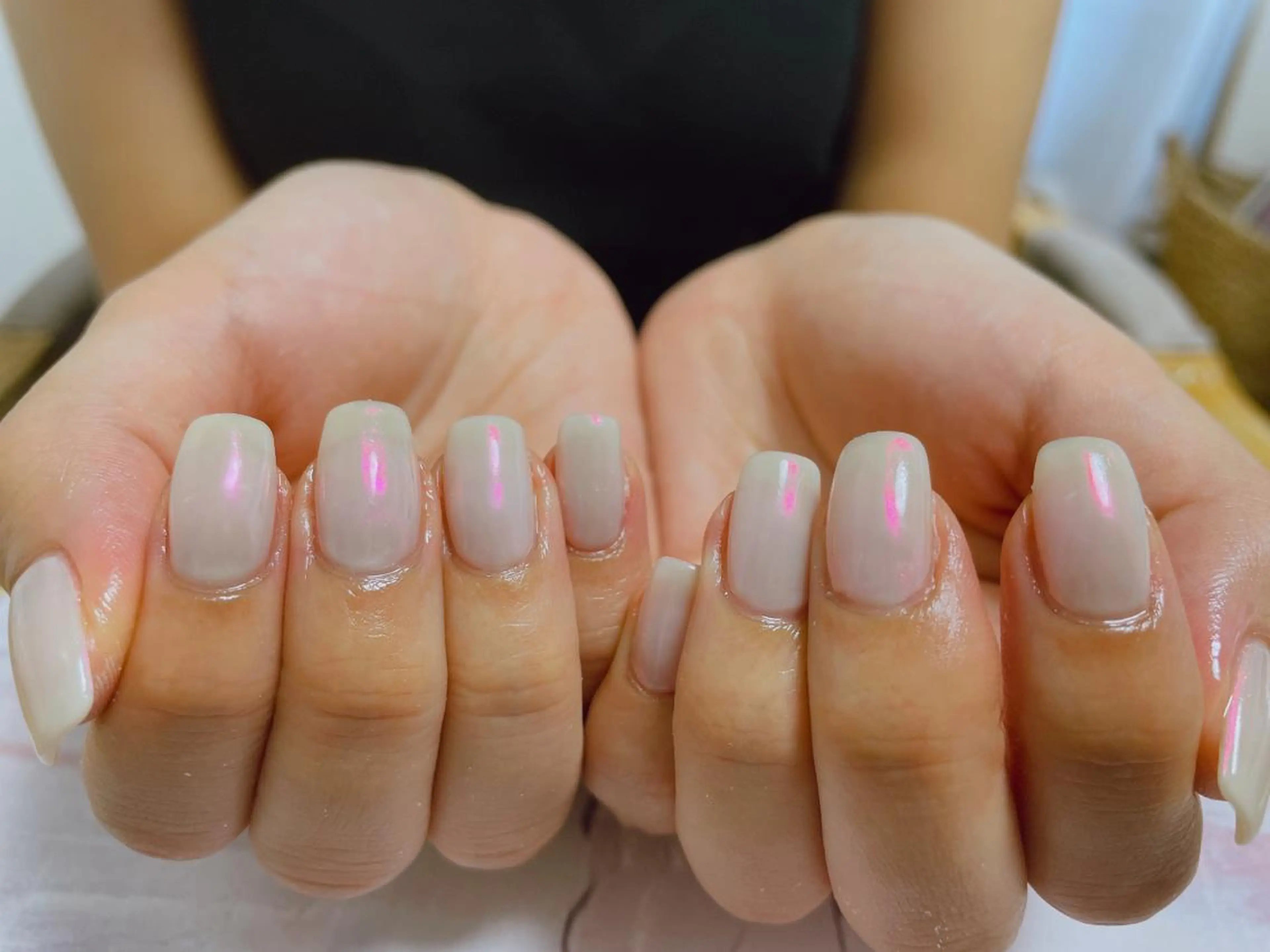 ネイル オーロラネイル ハンドネイル Mogu nail 二子玉川のネイルデザイン