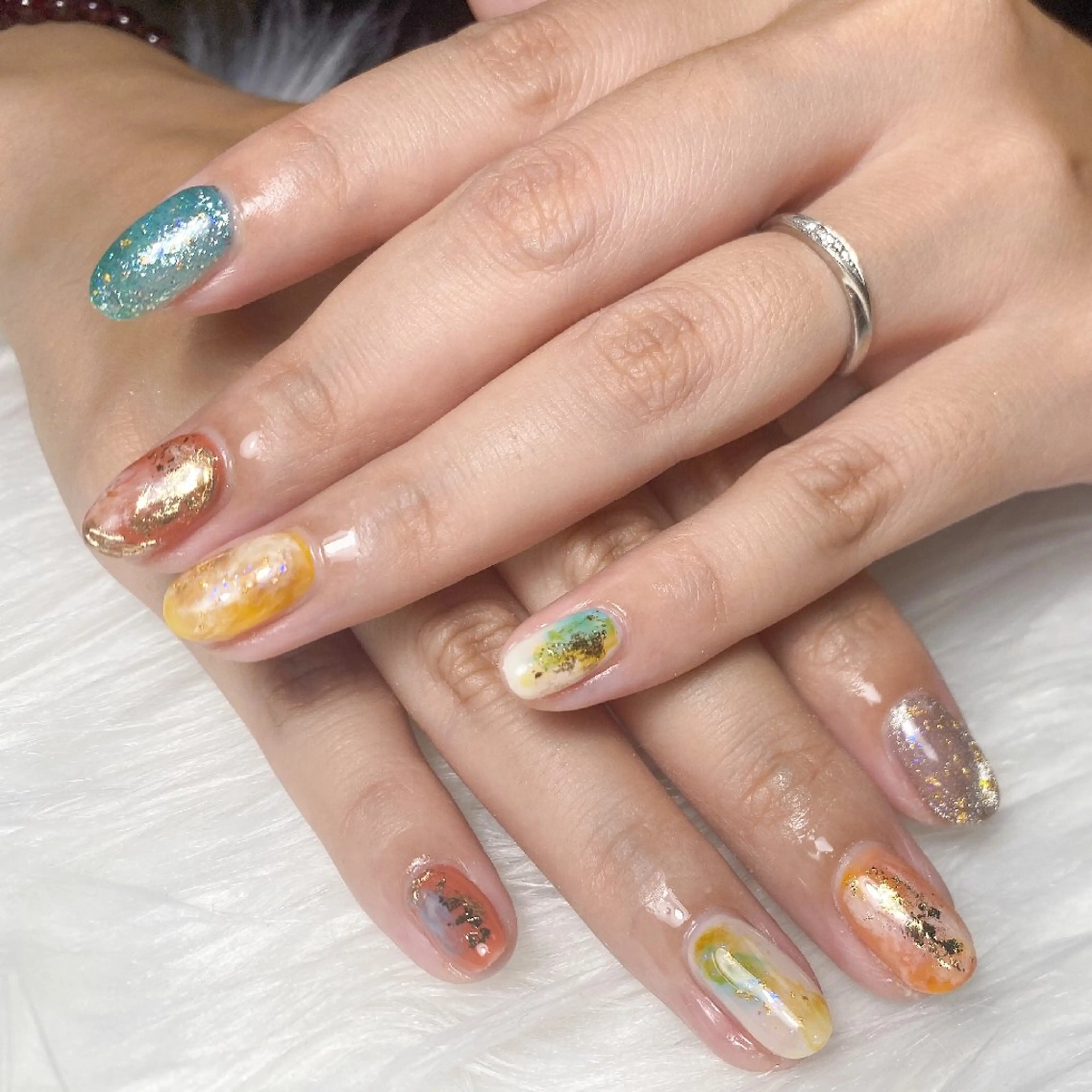 ネイル 持ち込み ニュアンスネイル nail en💅 キッズスペース有のネイルデザイン