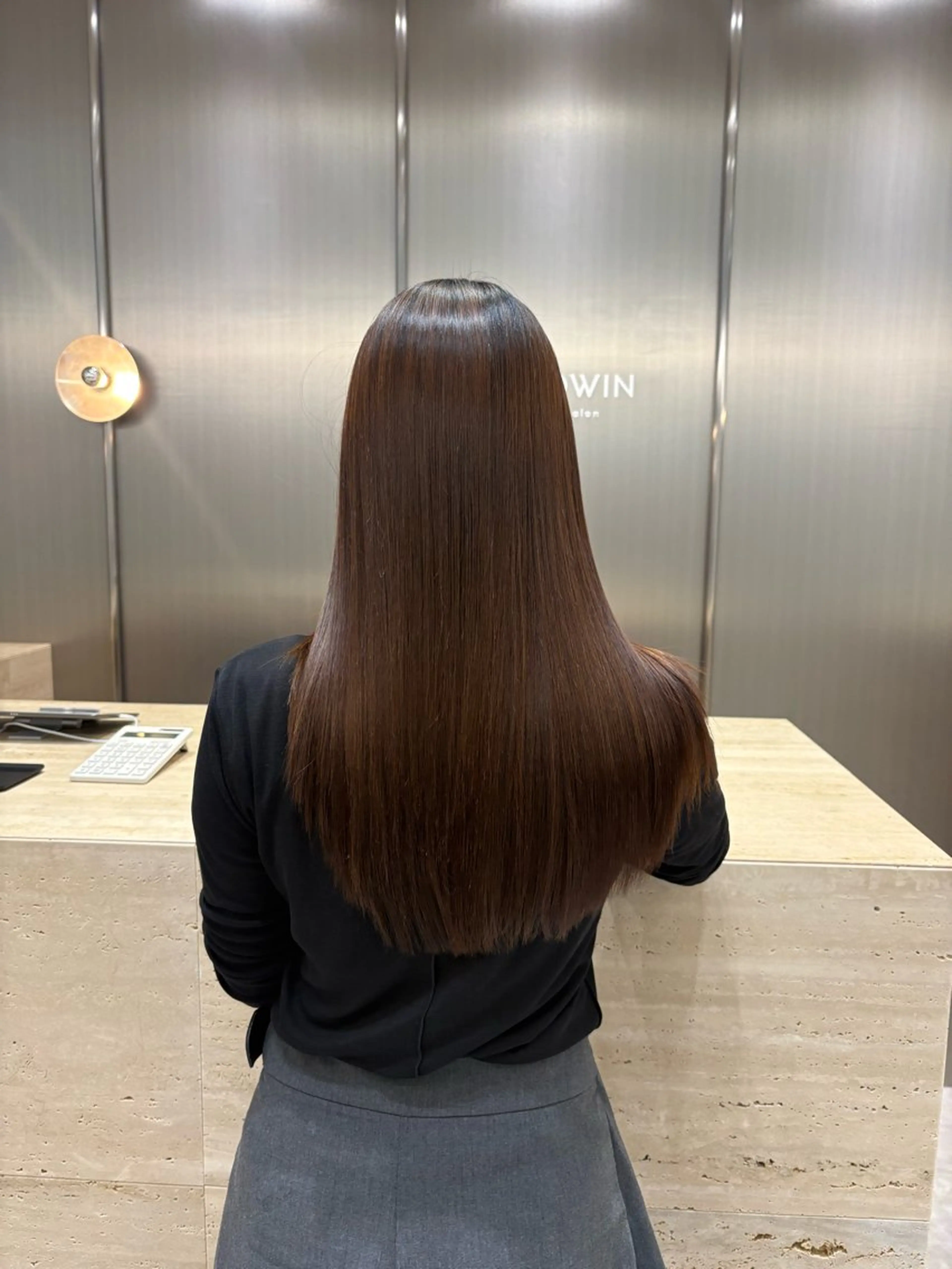 ロング カラー 縮毛矯正 ナツミ/透明感カラー /酸性ストレートのヘアスタイル