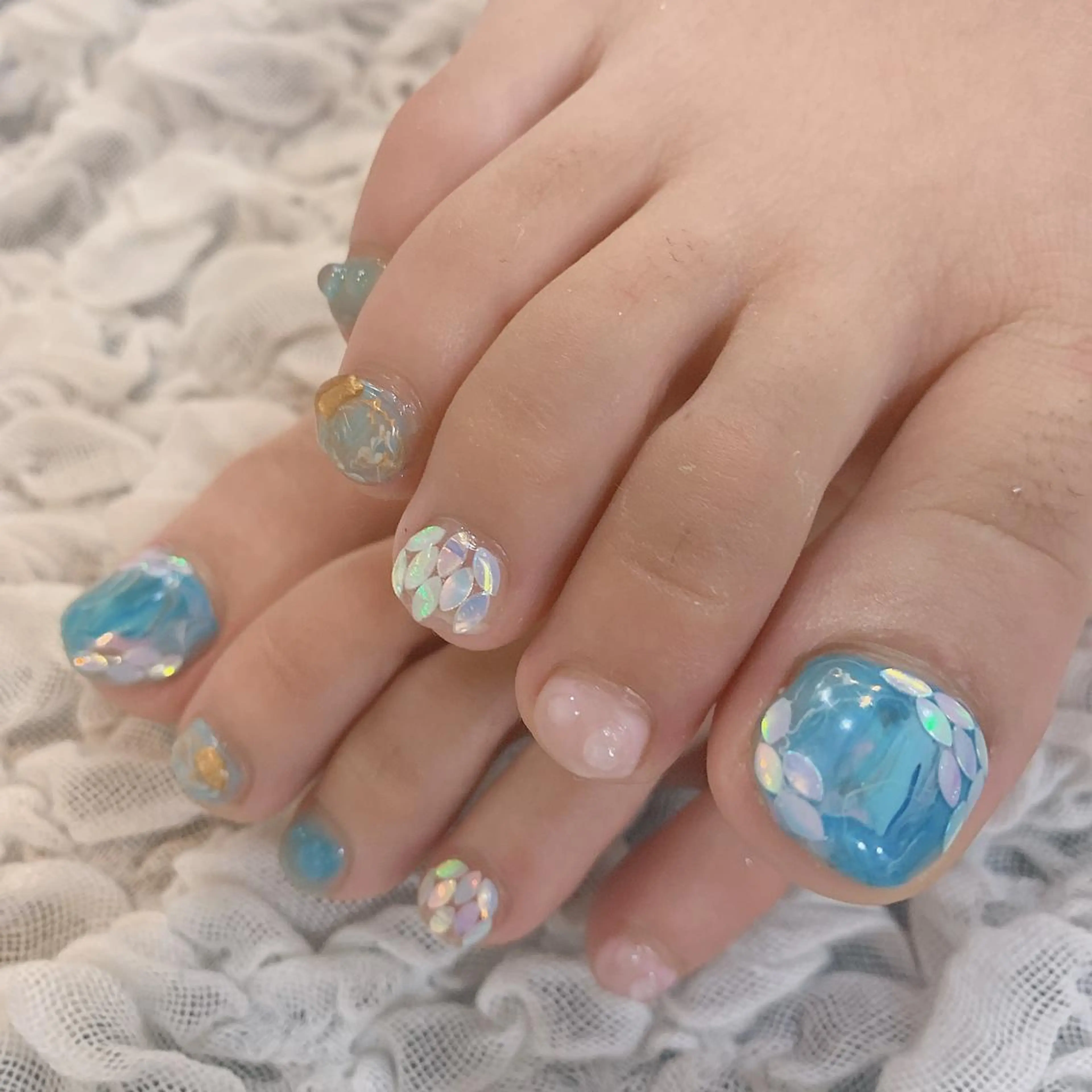 ネイル アートネイル フットネイル AOI✩⡱ y2kネイルのネイルデザイン