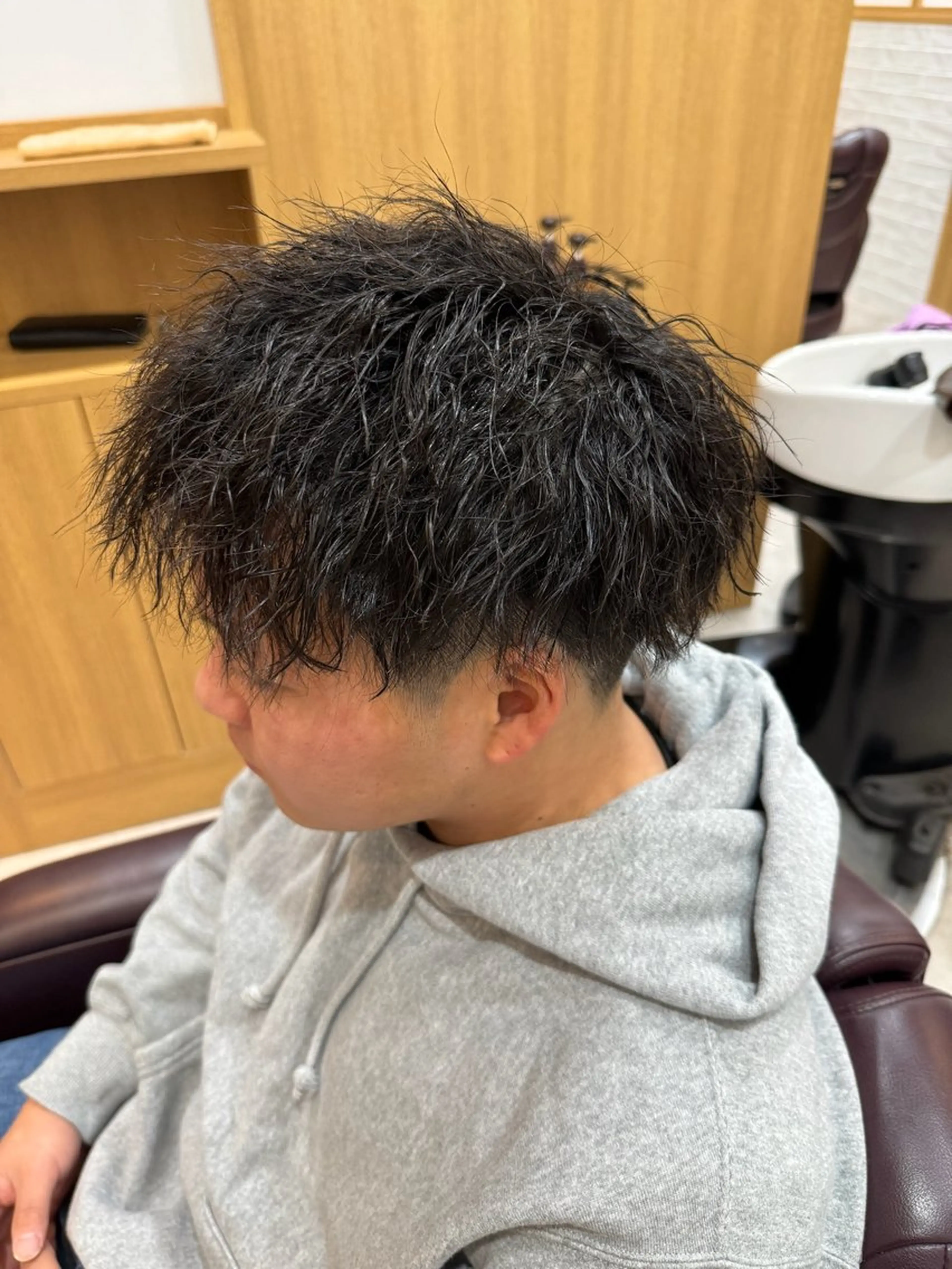 メンズカット+パーマの写真