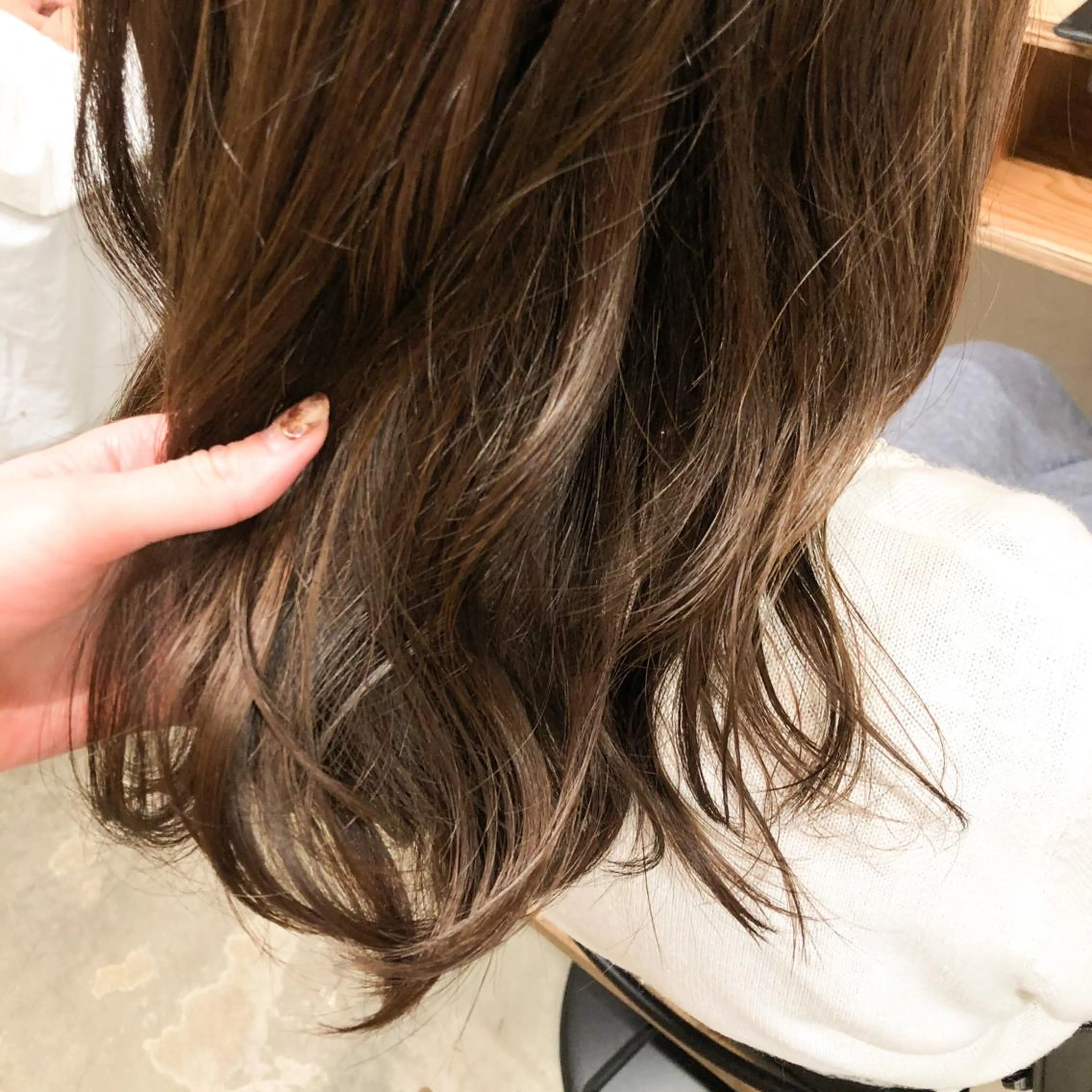 セミロング カラー パーマ ヘアアレンジ メンズ マツエク・マツパ メンズブリーチ ベージュカラー ブリーチ ミルクティーベージュ ブリーチなしカラー entality lit所属・暖色ボブ 🍊rikakoのヘアスタイル