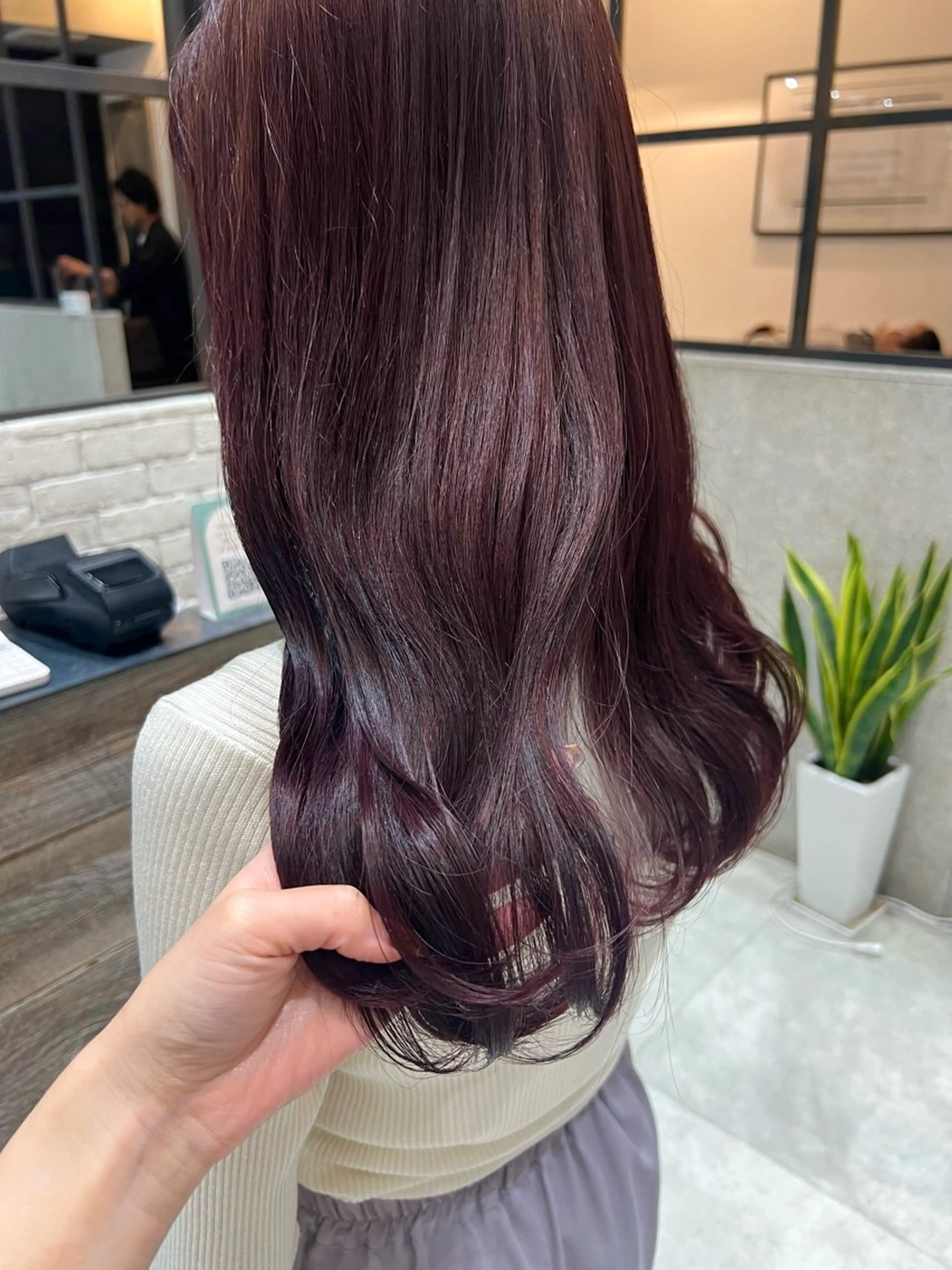 ロング カラー ボルドーカラー カット ヘアカラー トリートメント 🌿ニュアンス/髪質 改善🌿Fukudaのヘアスタイル