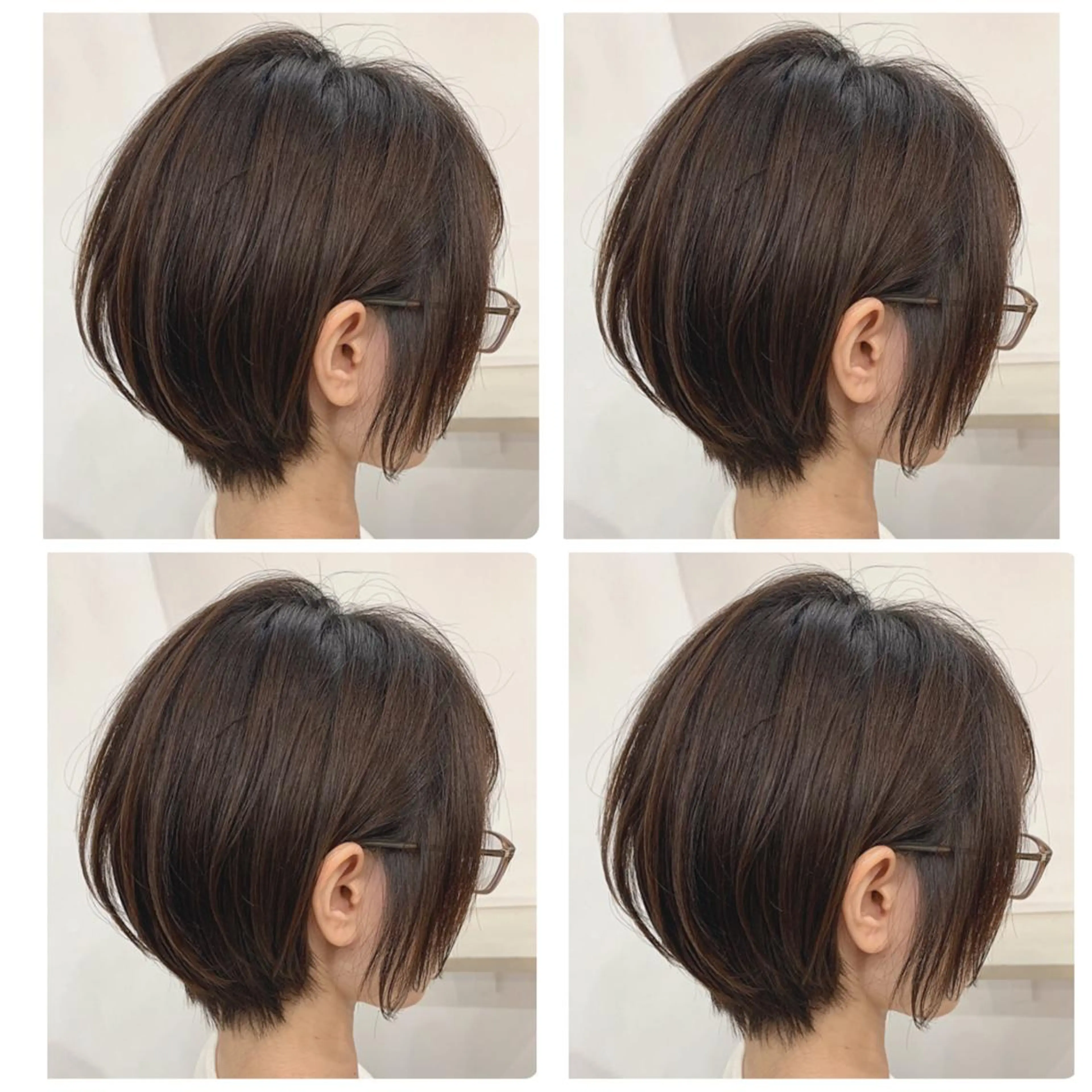 ショート カラー アッシュ バレイヤージュ ブリーチ デザインカラー グレージュ 京都大人女性ショート 徒歩1分/秋山のヘアスタイル