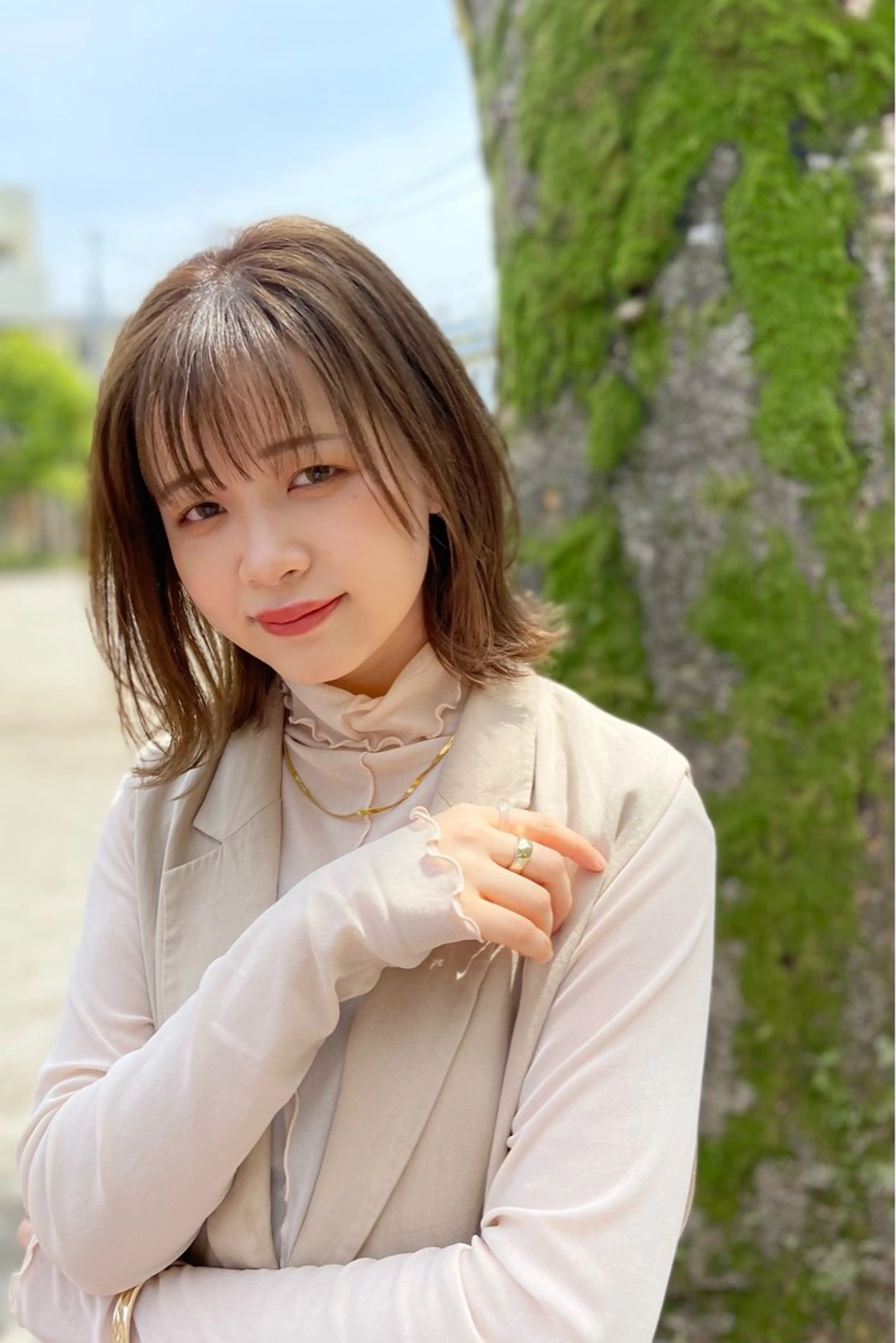 ミディアム カラー La Bonheur hair etoile所属・SAITO YUTAのヘアスタイル