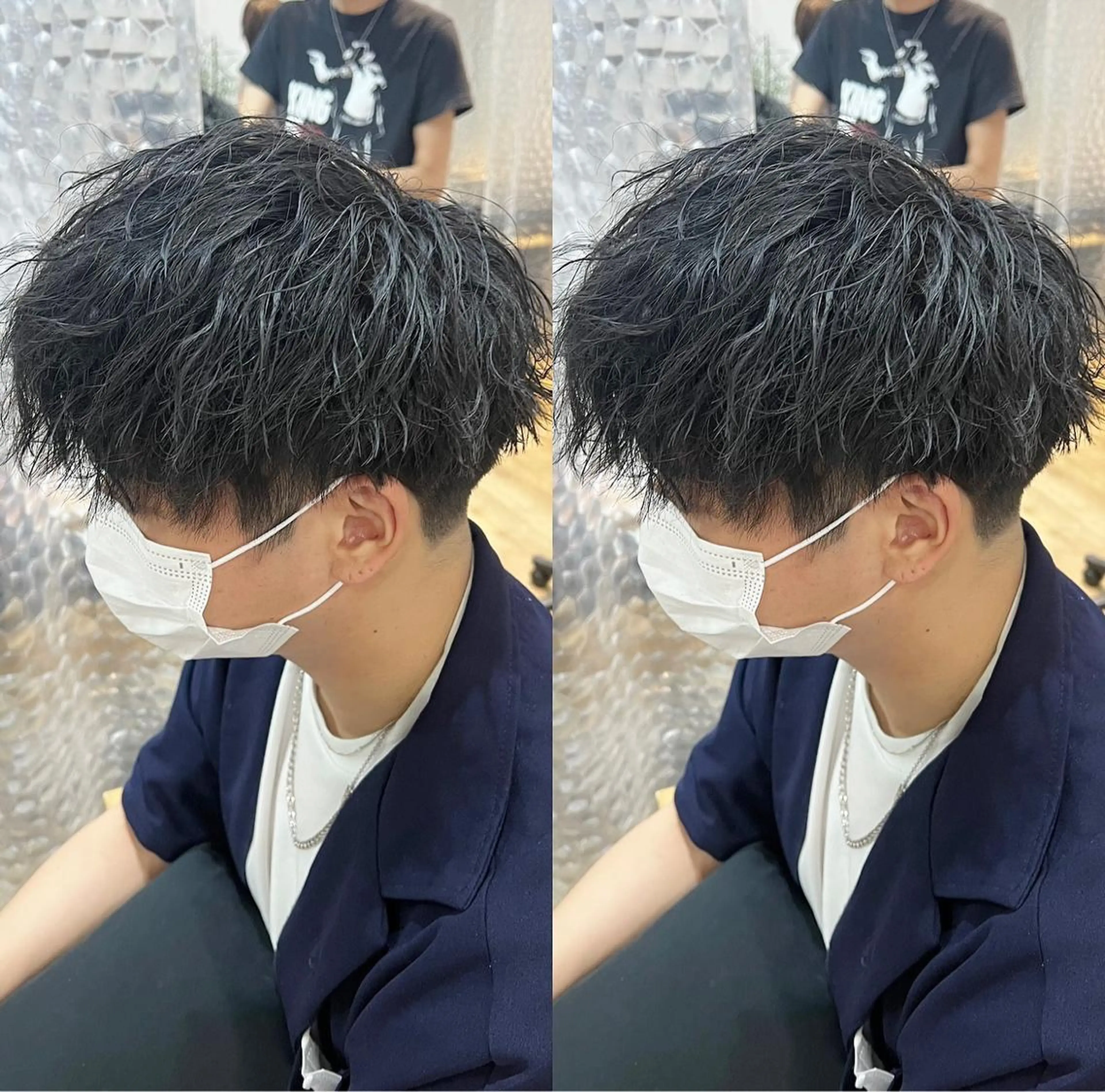 パーマ メンズ カット センターパート ／植田のヘアスタイル