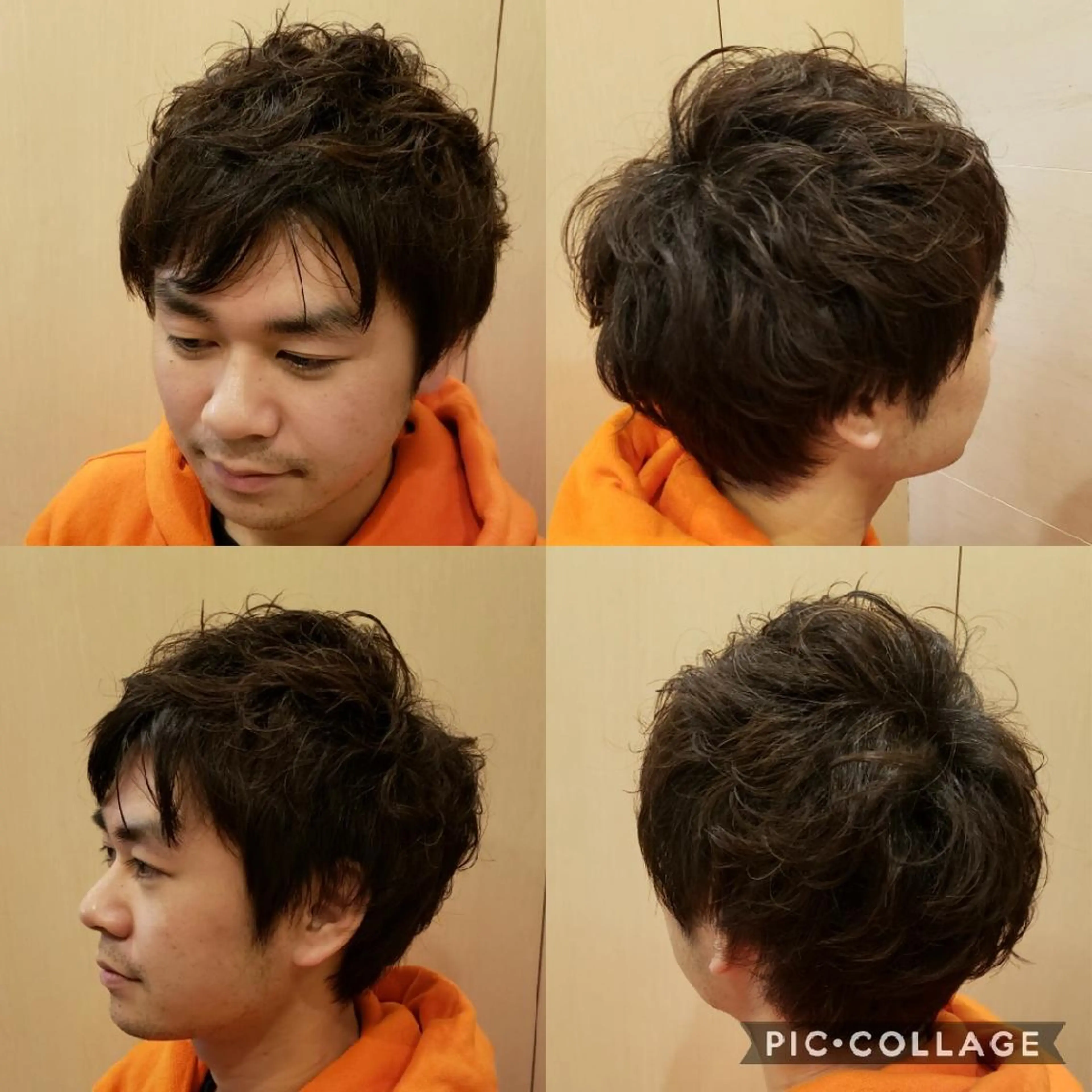 ミディアム メンズ パーマ barber shopのヘアスタイル